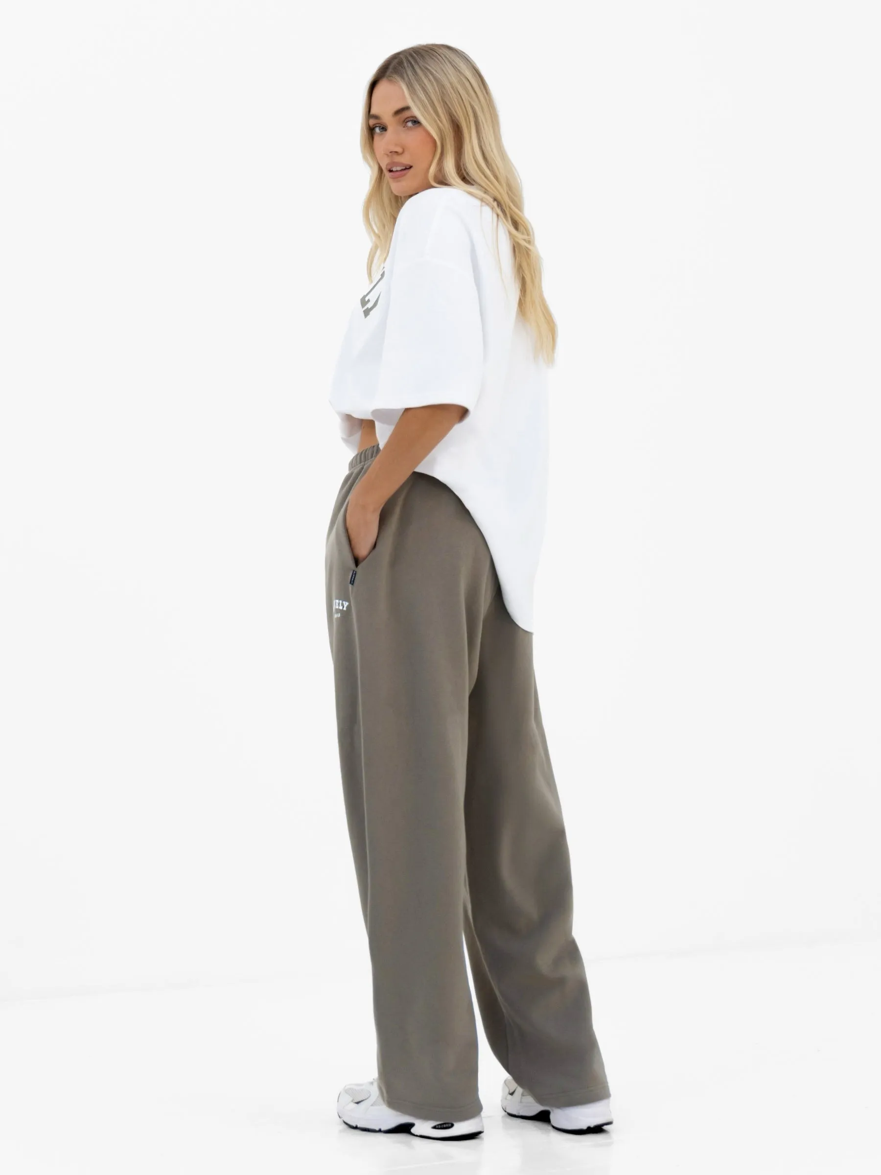 Varsity Ultra Oversized T-Shirt - White & Safari Green sold by Blakely product image thumbnail 4