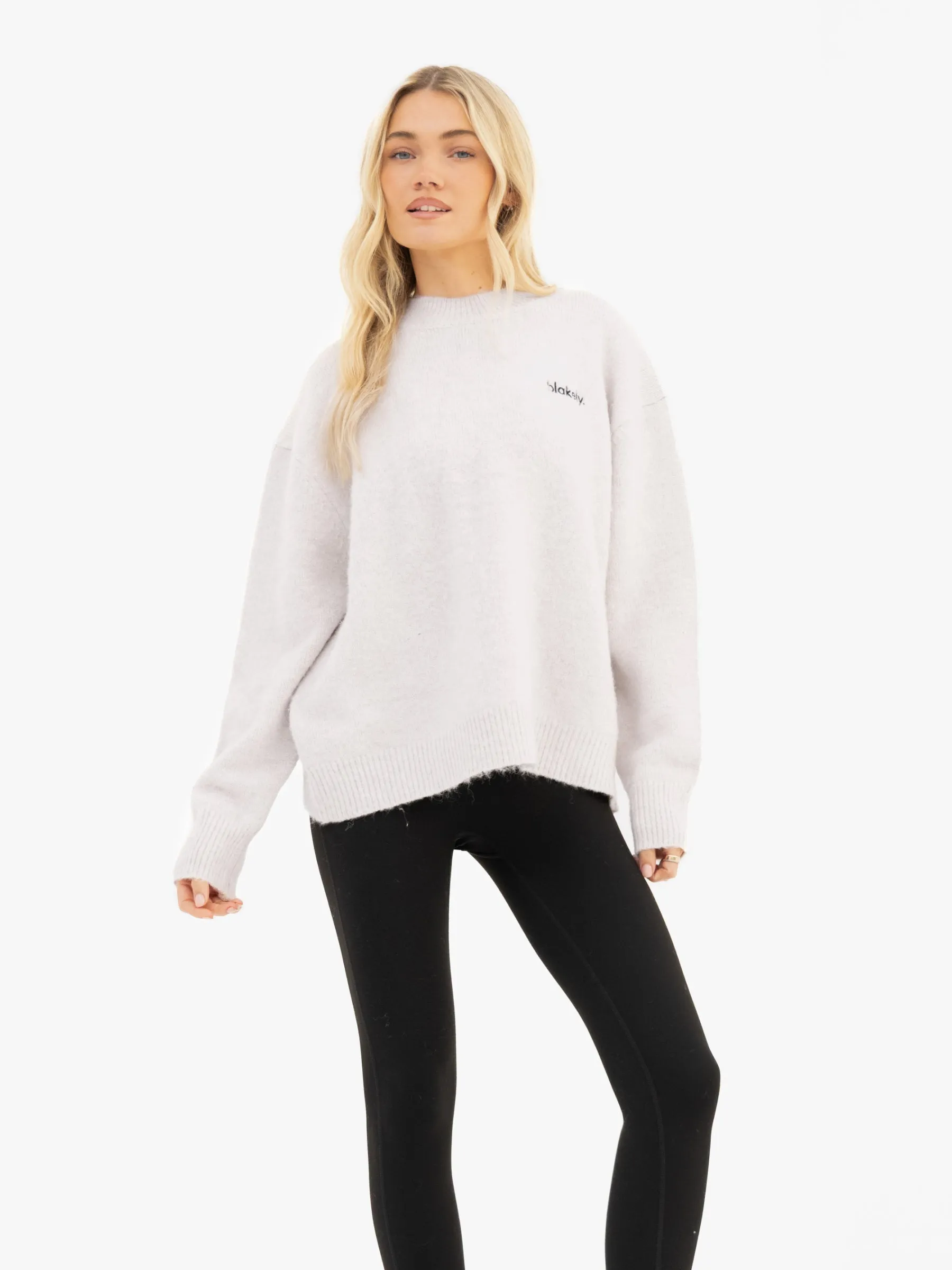 Marley Oversized Knitted Jumper - Marl White sold by Blakely product image thumbnail 5