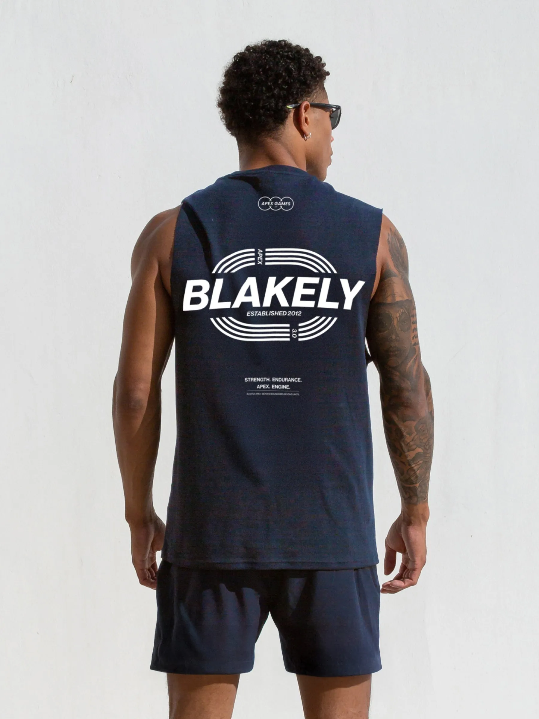 Track Active Vest Top - True Navy sold by Blakely