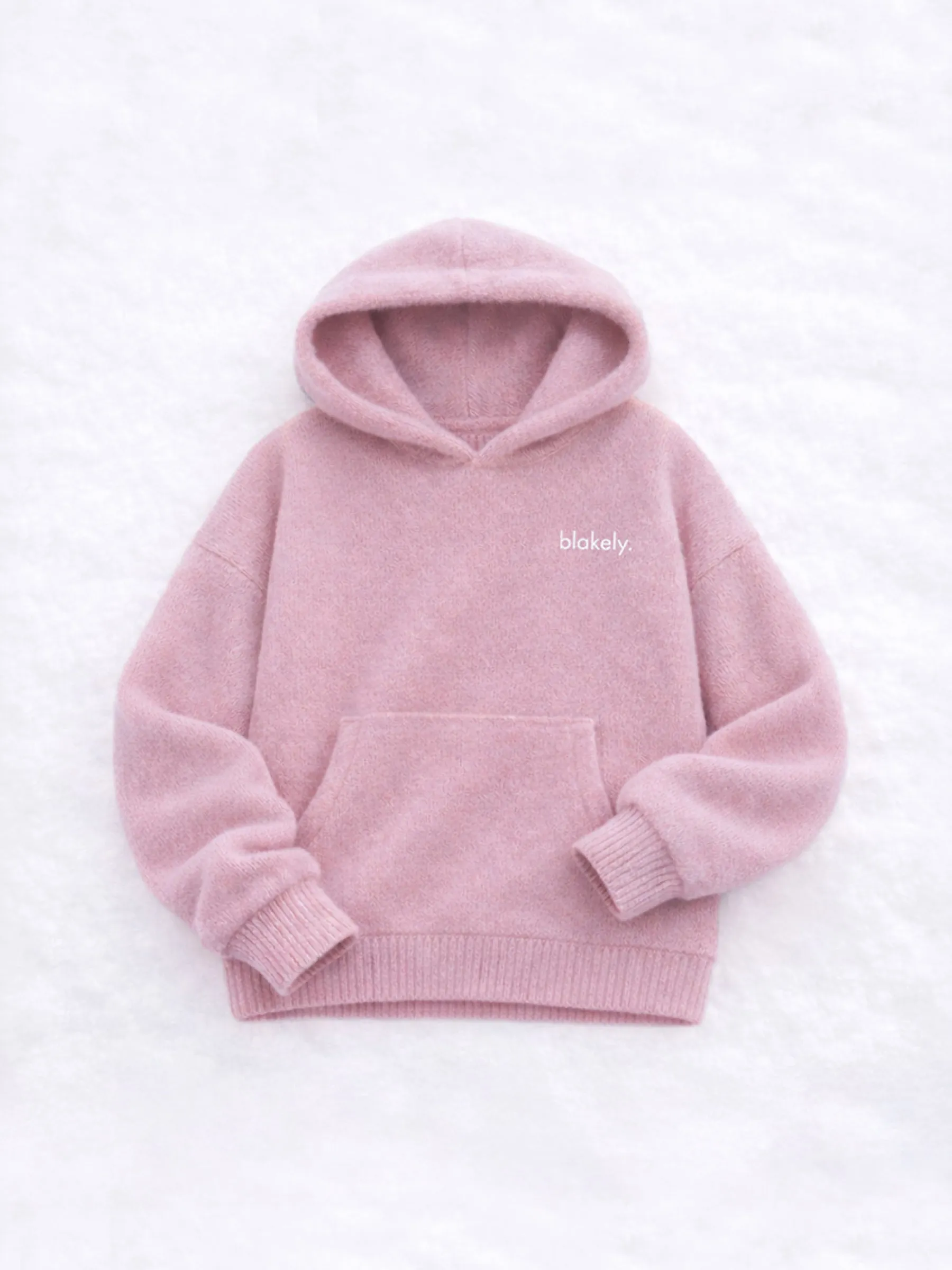 Mason Relaxed Knitted Hoodie - Pink sold by Blakely product image thumbnail 4
