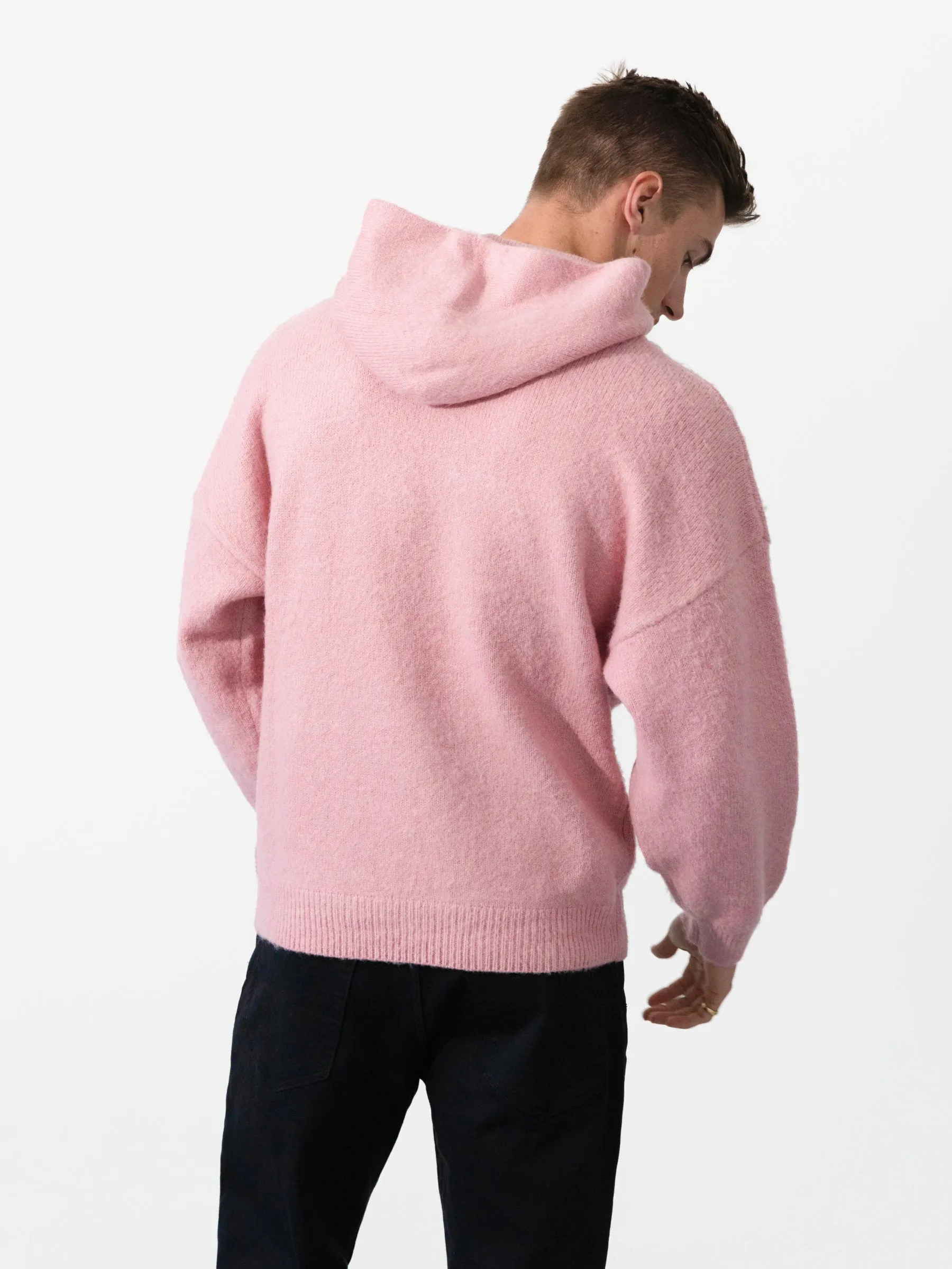 Mason Relaxed Knitted Hoodie - Pink sold by Blakely product image thumbnail 2