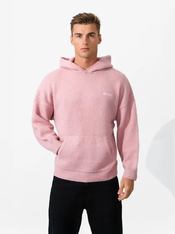 Mason Relaxed Knitted Hoodie - Pink sold by Blakely