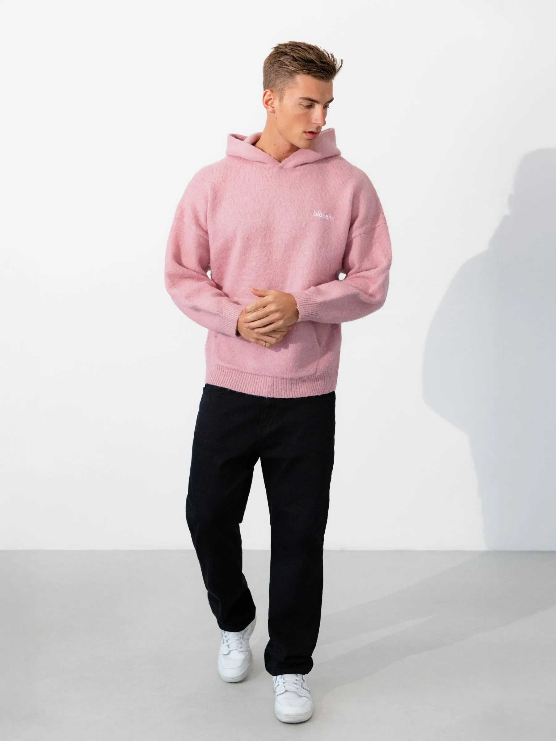 Mason Relaxed Knitted Hoodie - Pink sold by Blakely product image thumbnail 5