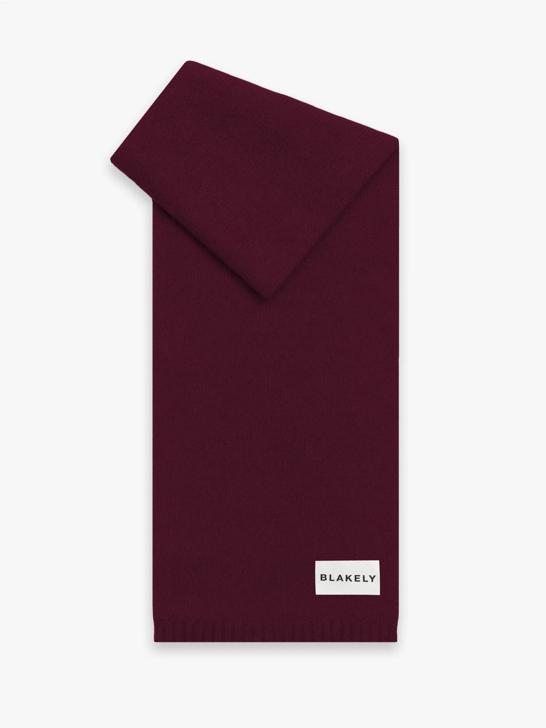 Label Knitted Scarf - Dark Cherry sold by Blakely