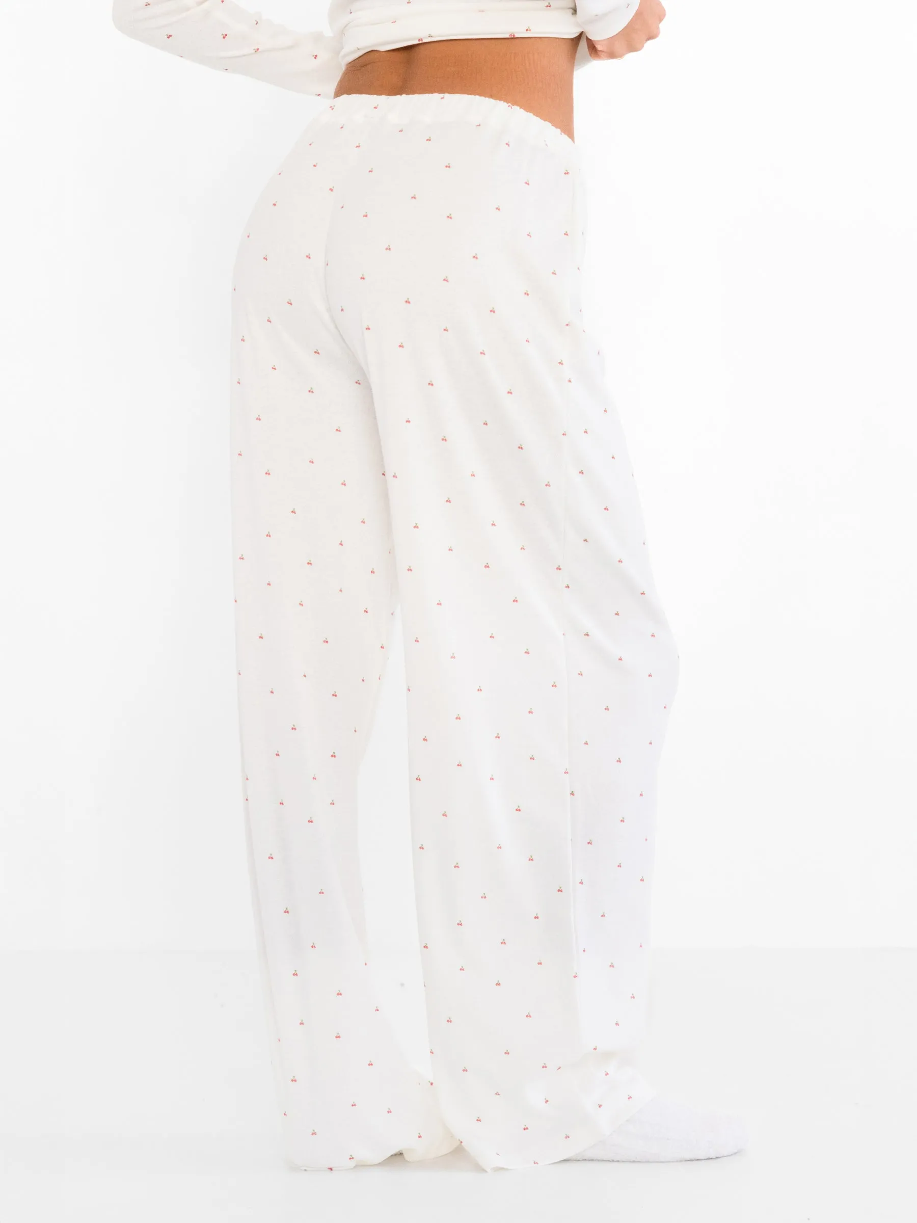 Avery Pointelle Trousers - Cherry Print sold by Blakely product image thumbnail 2