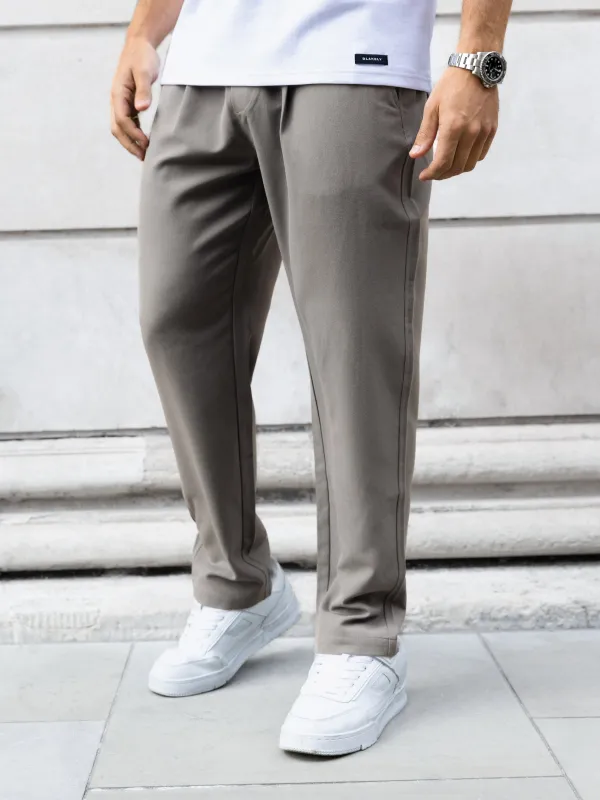 Anston Stretch Chinos - Warm Grey sold by Blakely