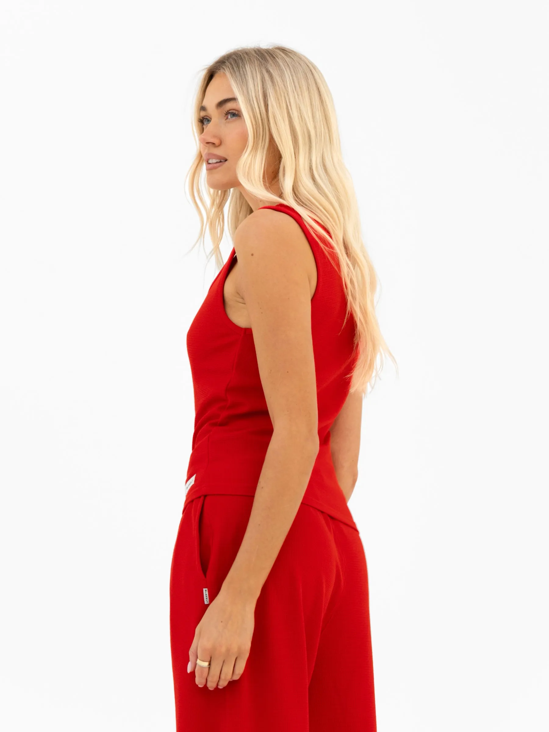 Soft Waffle Vest Top - Red sold by Blakely product image thumbnail 2