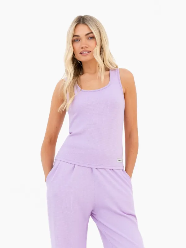 Soft Waffle Vest Top - Purple sold by Blakely
