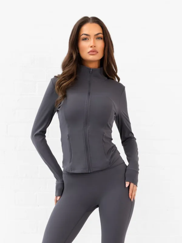 SculptForm Full Zip Jacket - Charcoal made by Blakely