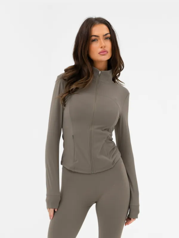 SculptForm Full Zip Jacket - Safari Green made by Blakely