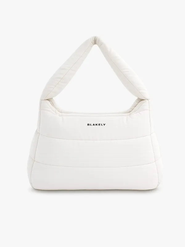 Quilted Puffer Bag - Off White made by Blakely