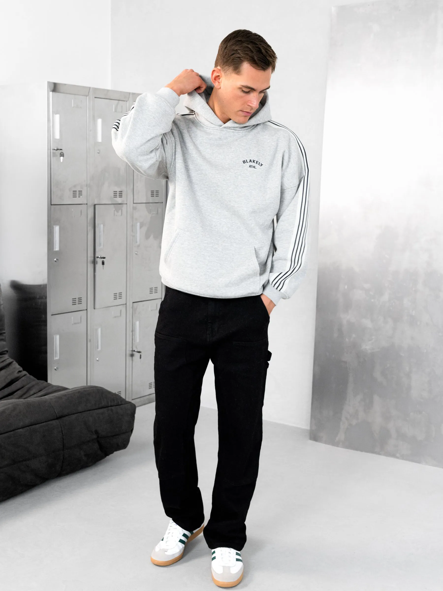 Zayd Relaxed Hoodie - Marl Grey sold by Blakely product image thumbnail 3
