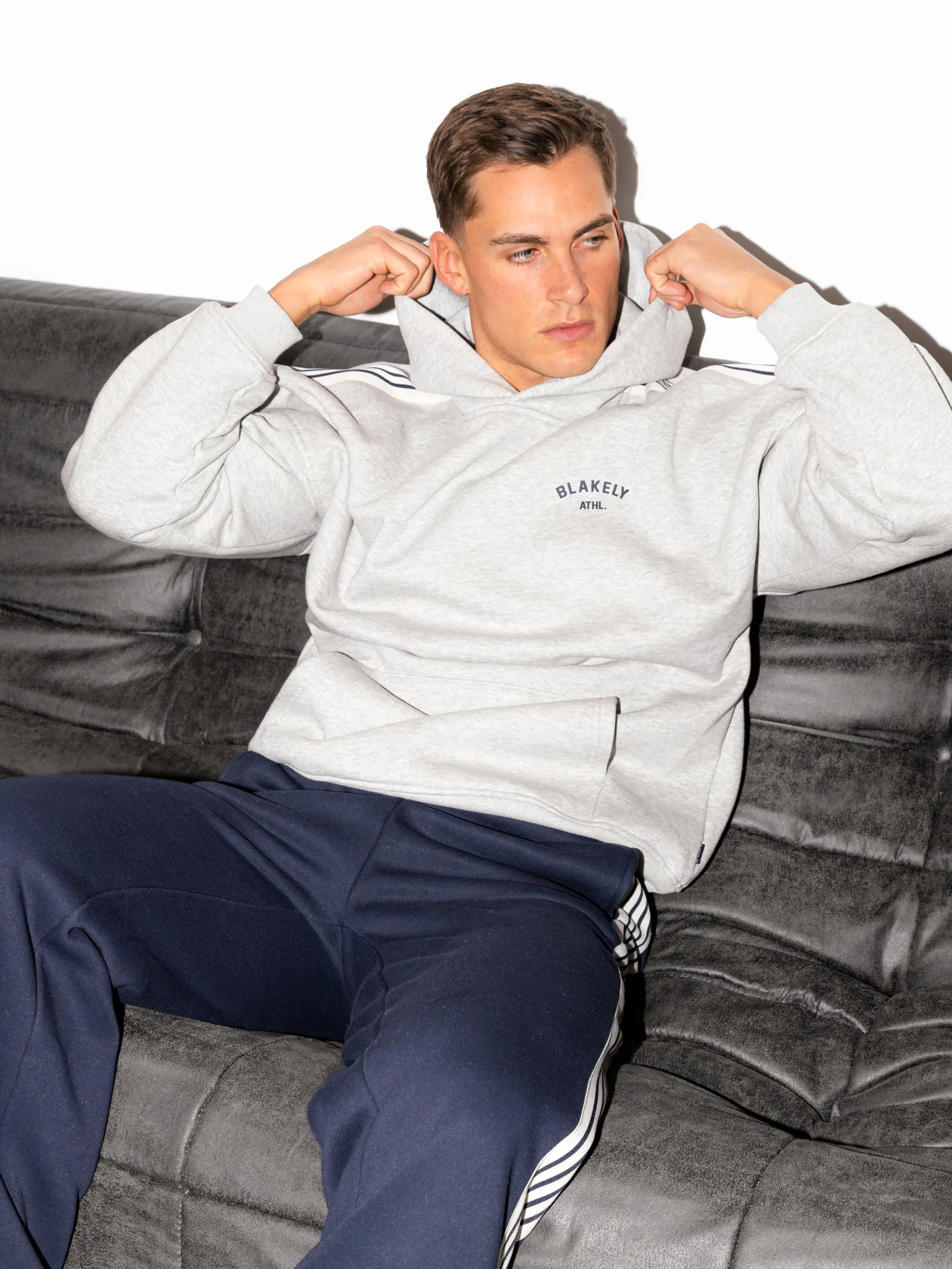 Zayd Relaxed Hoodie - Marl Grey sold by Blakely product image thumbnail 4