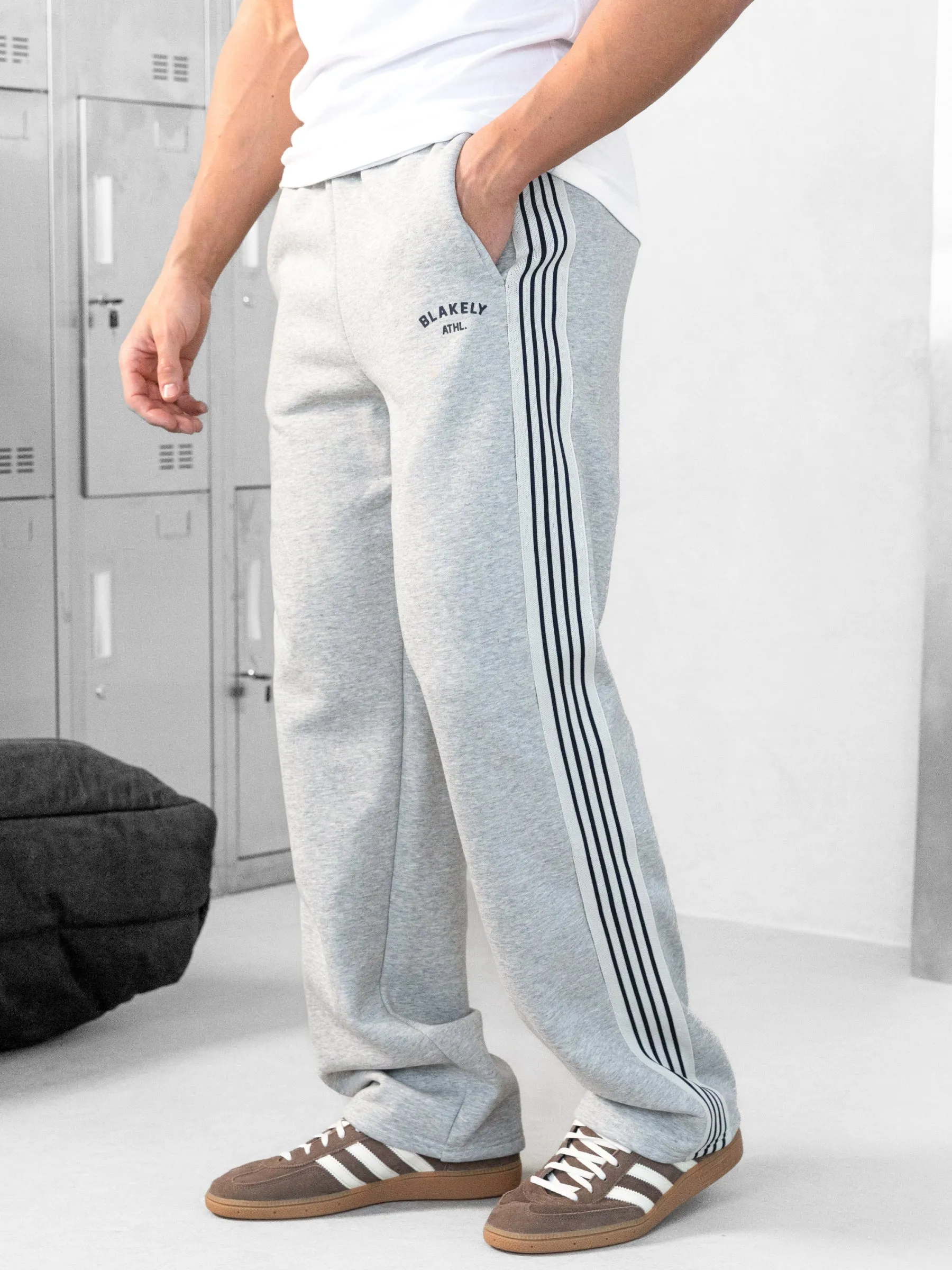Zayd Wide Leg Sweatpants - Marl Grey sold by Blakely