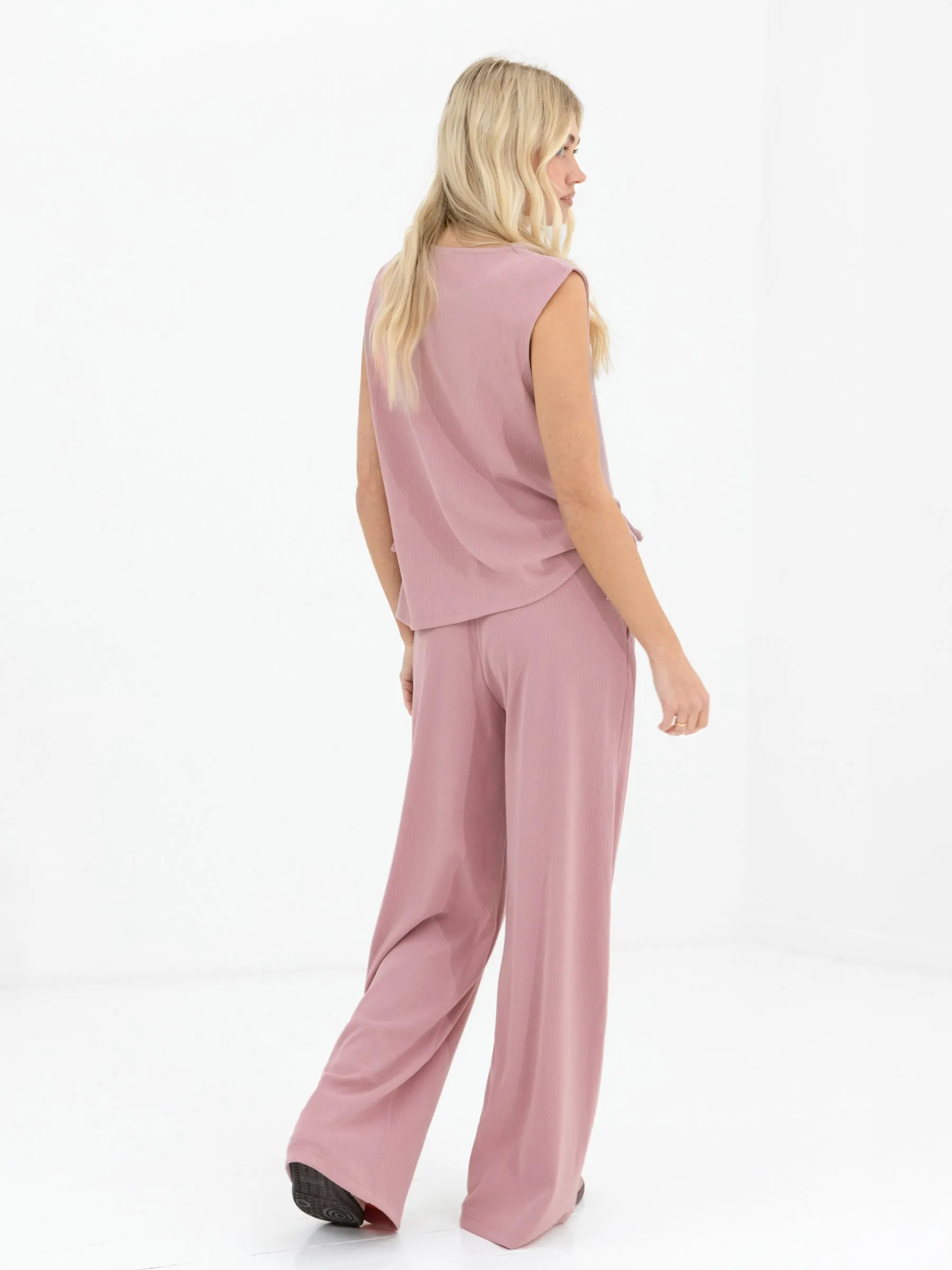 Alma Tie Up Vest - Dusky Pink sold by Blakely product image thumbnail 4