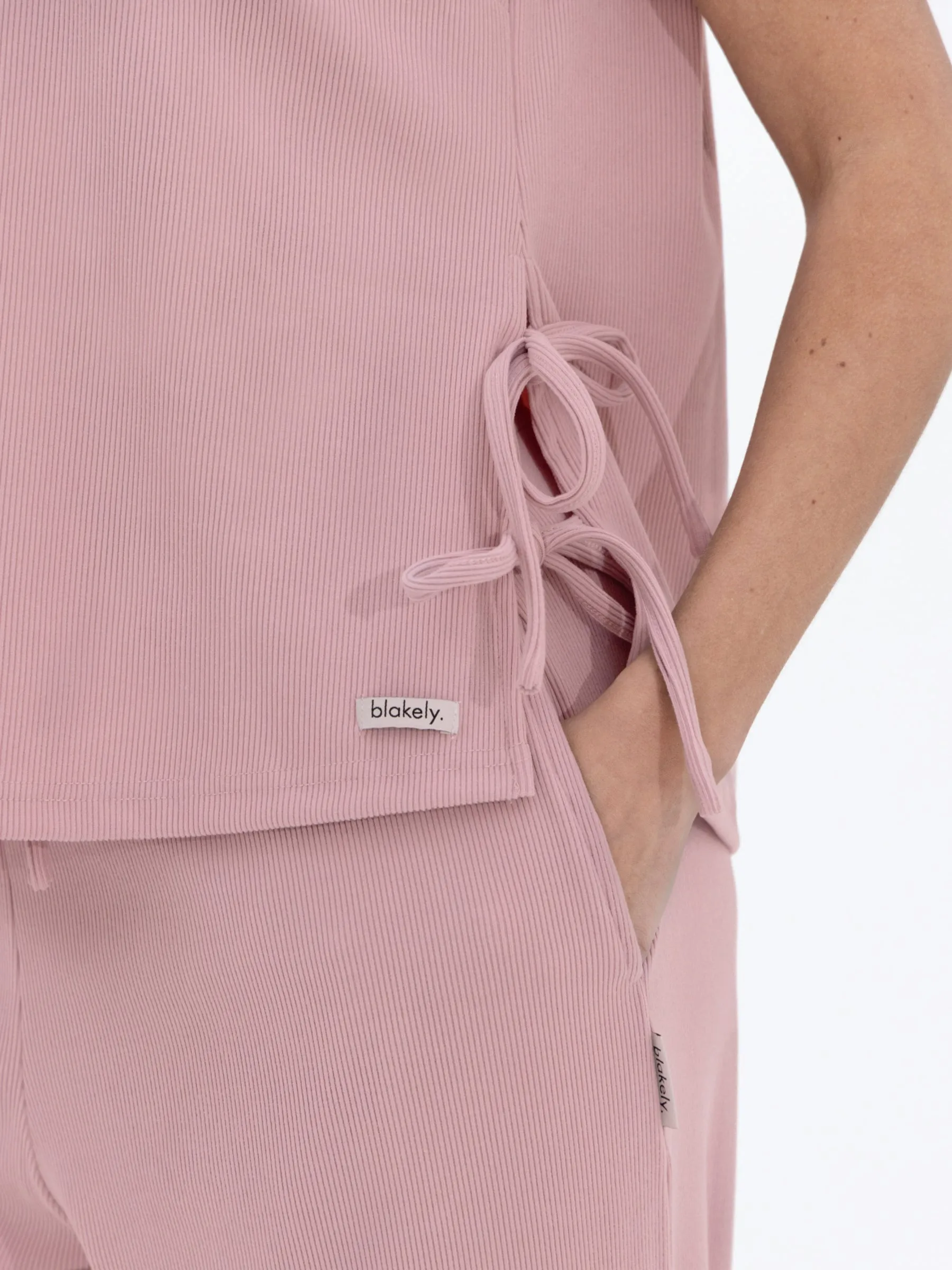 Alma Tie Up Vest - Dusky Pink sold by Blakely product image thumbnail 5