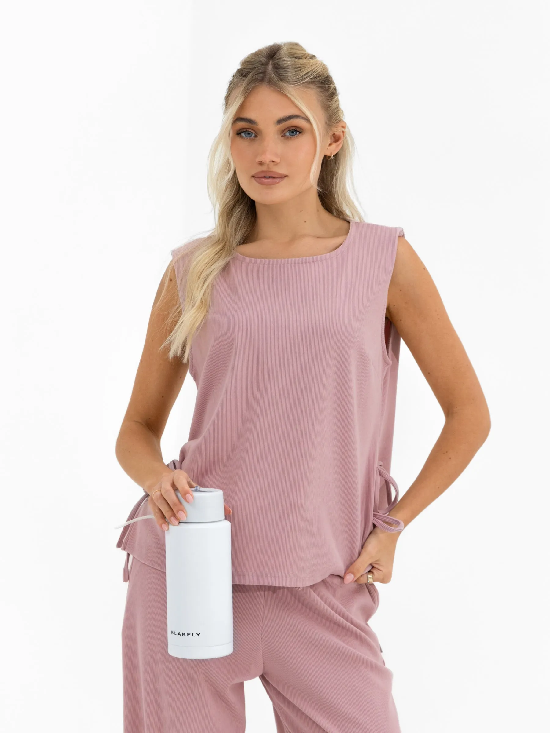 Alma Tie Up Vest - Dusky Pink sold by Blakely product image thumbnail 2