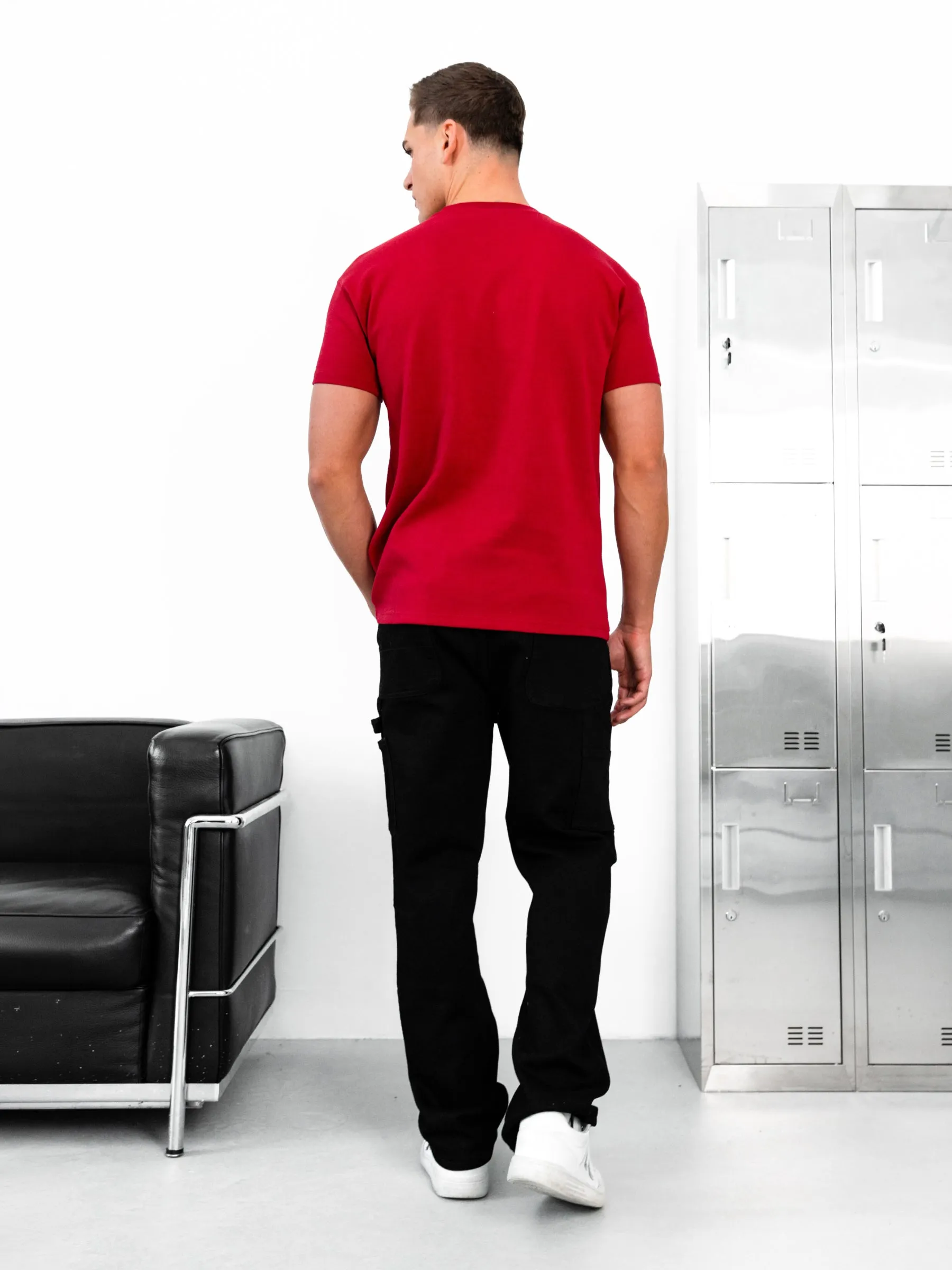 Miles Chain Stitch Relaxed T-Shirt - Red sold by Blakely product image thumbnail 2