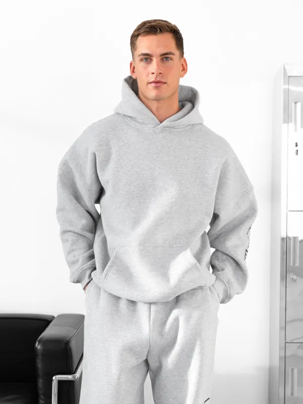 Miles Relaxed Hoodie - Marl Grey made by Blakely