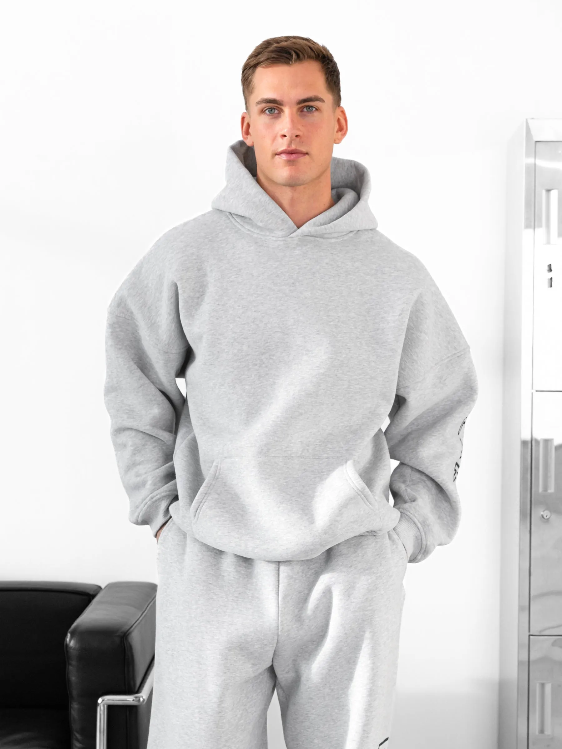 Miles Relaxed Hoodie - Marl Grey sold by Blakely