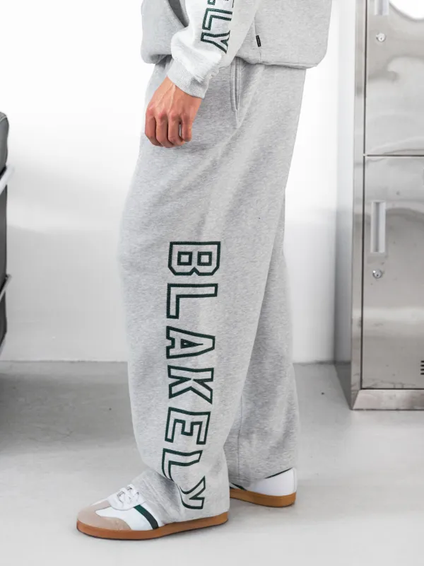 Miles Wide Leg Sweatpants  - Marl Grey sold by Blakely
