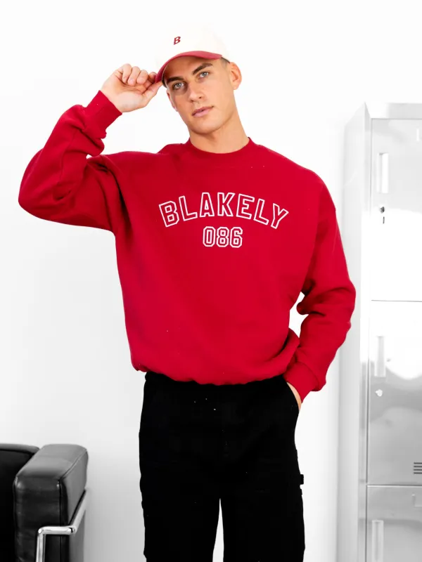 Miles Relaxed Jumper - Red made by Blakely