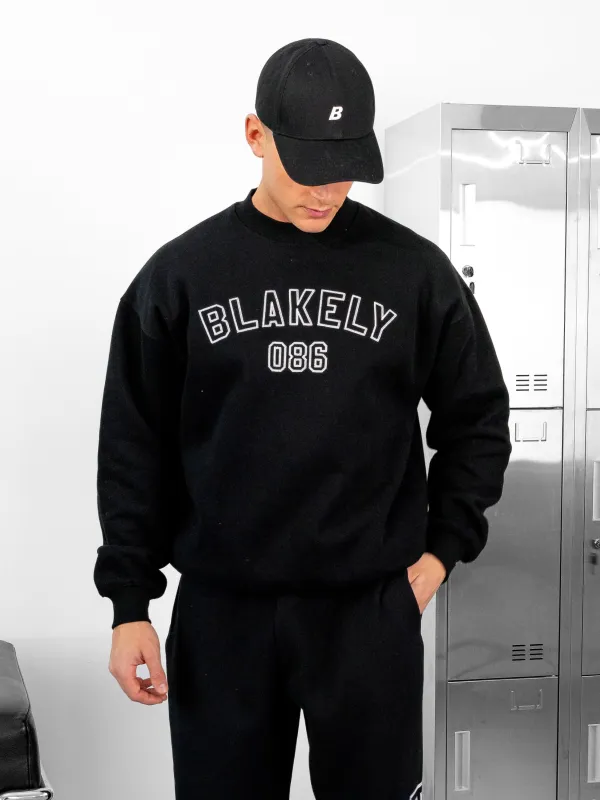Miles Relaxed Jumper - Black made by Blakely