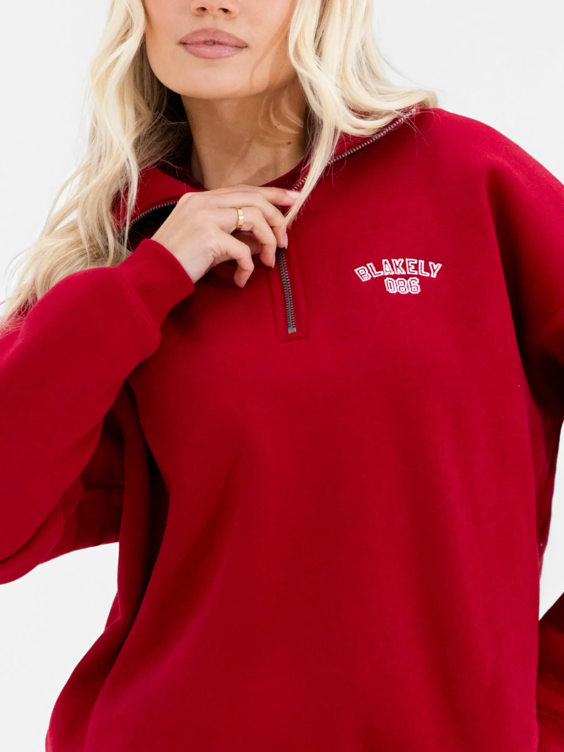 Alexis 1/4 Zip Jumper - Cherry Red sold by Blakely product image thumbnail 5