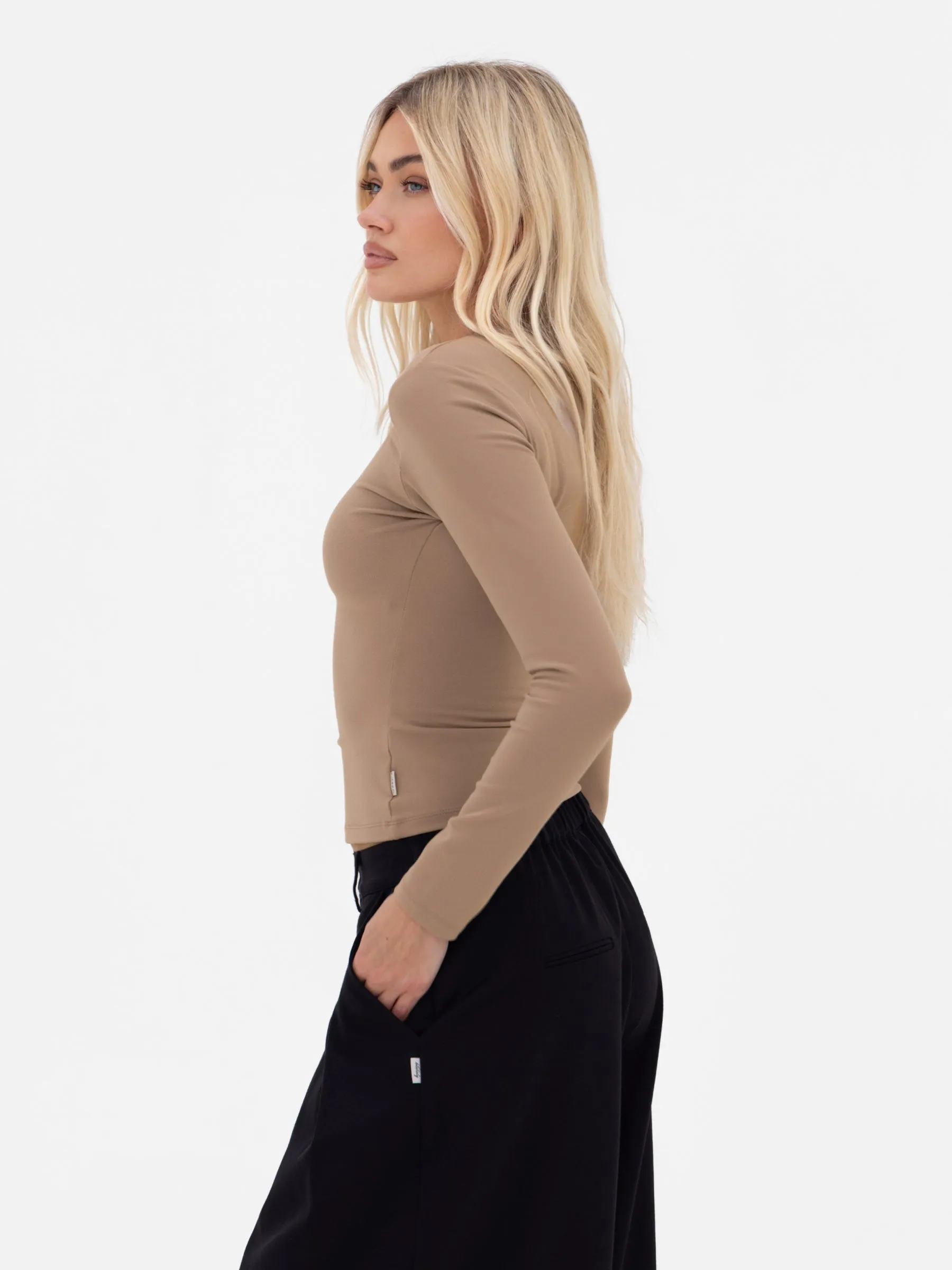 Lucia Long Sleeve Top - Tan sold by Blakely product image thumbnail 2