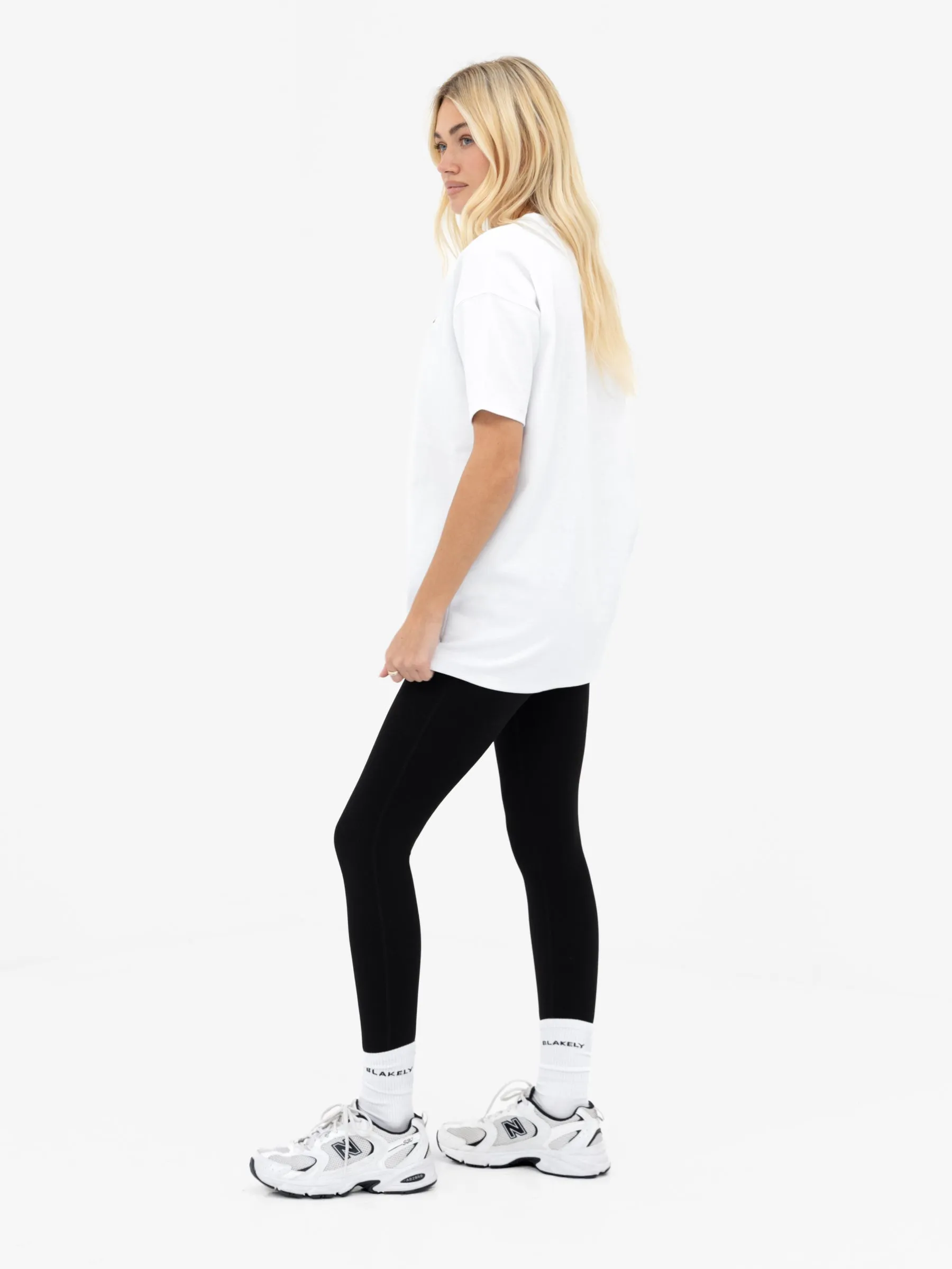 Mindy Oversized T-Shirt - White & Tan sold by Blakely product image thumbnail 4