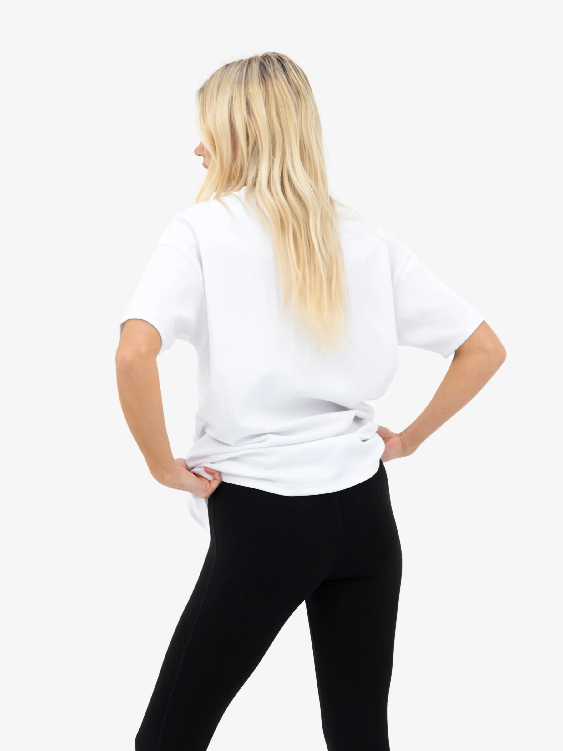 Mindy Oversized T-Shirt - White & Burgundy sold by Blakely product image thumbnail 2