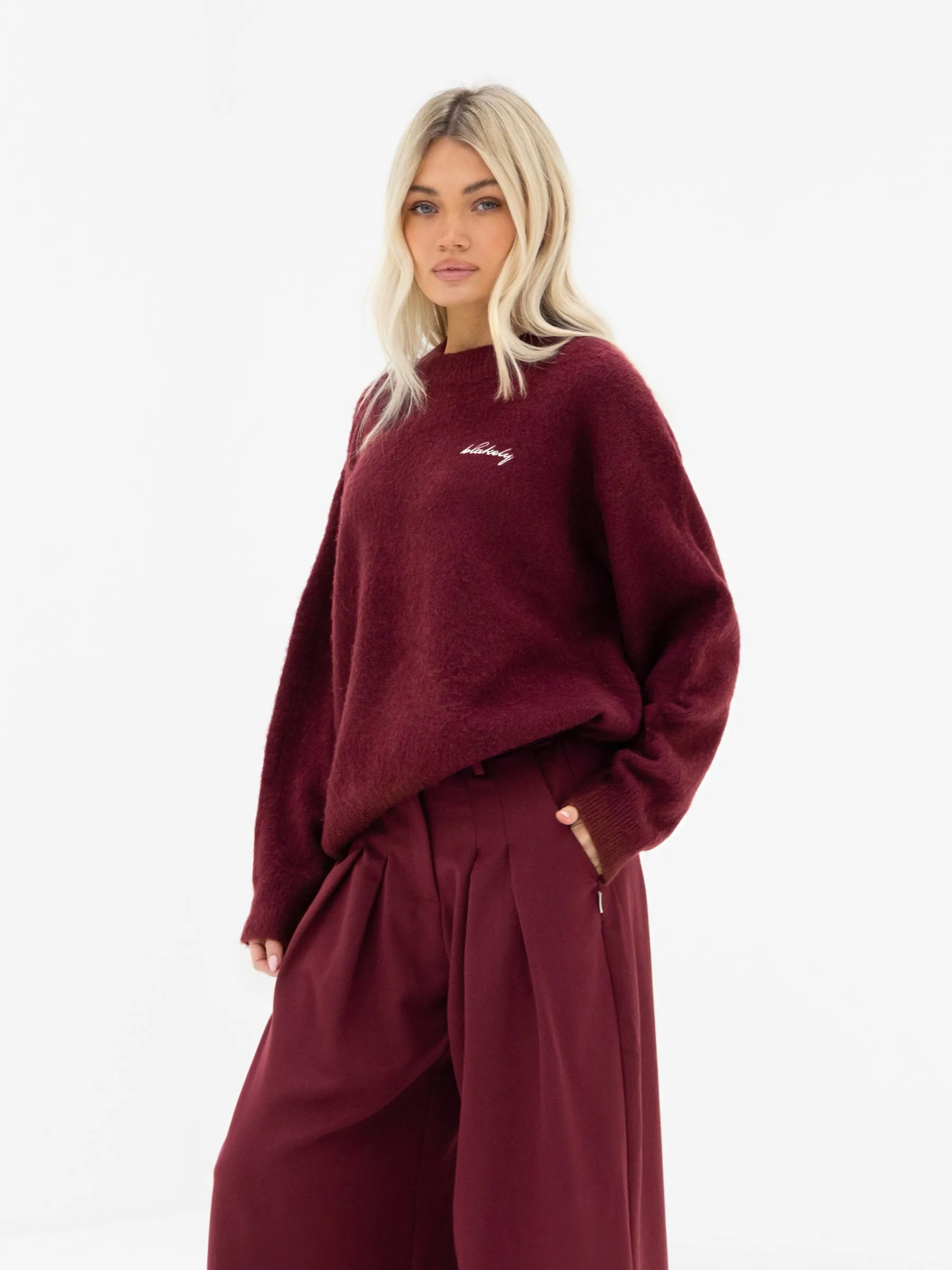 Mindy Knitted Jumper - Burgundy sold by Blakely product image thumbnail 4