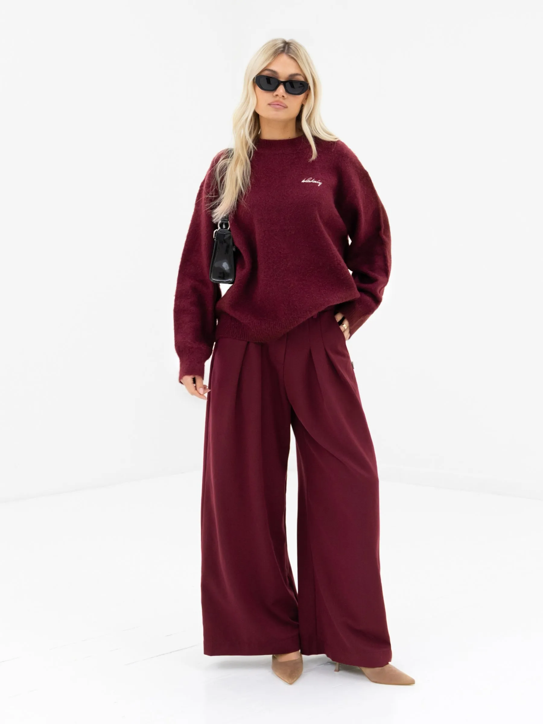 Mindy Knitted Jumper - Burgundy sold by Blakely product image thumbnail 3