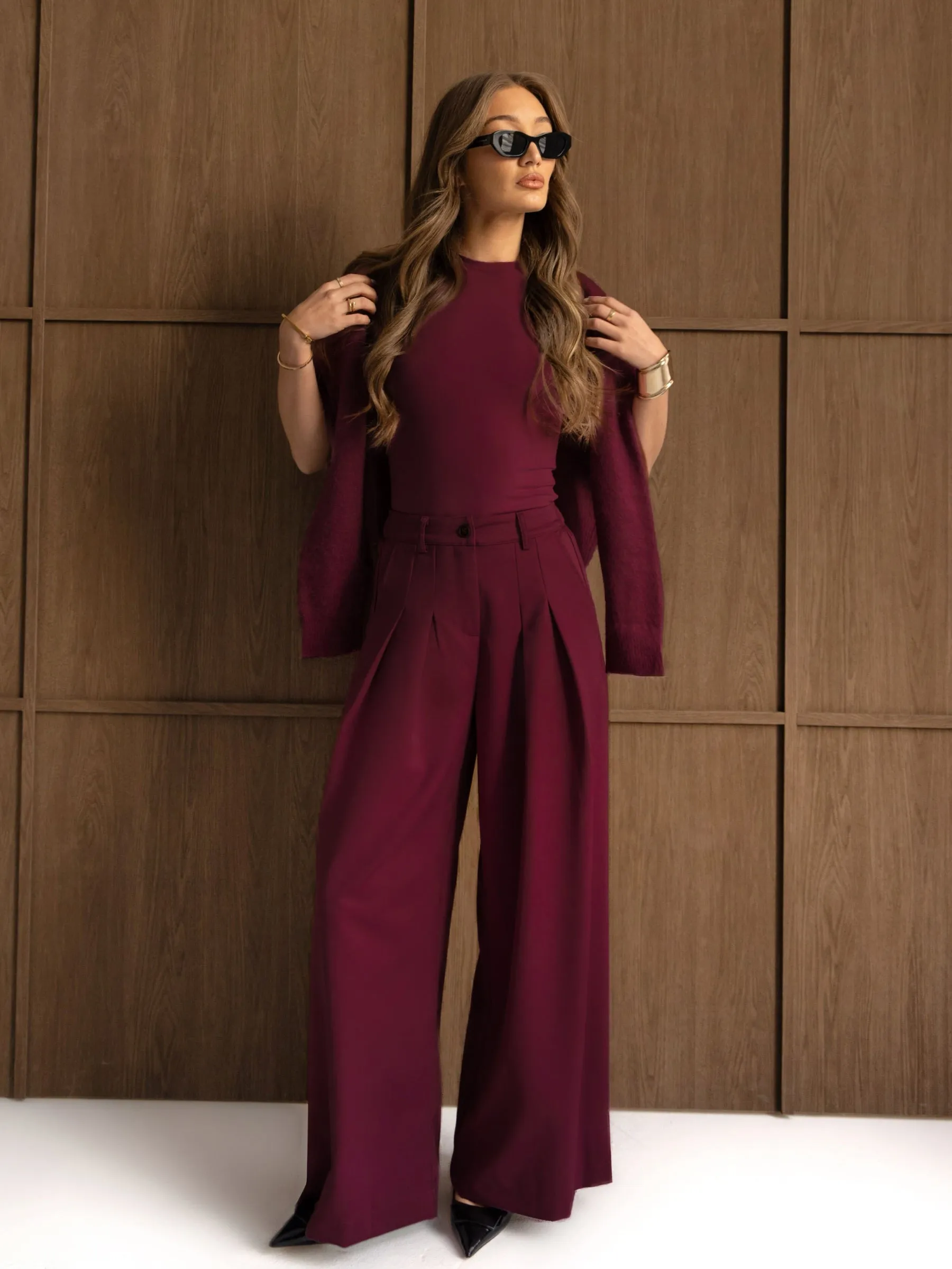 Mindy Knitted Jumper - Burgundy sold by Blakely product image thumbnail 5