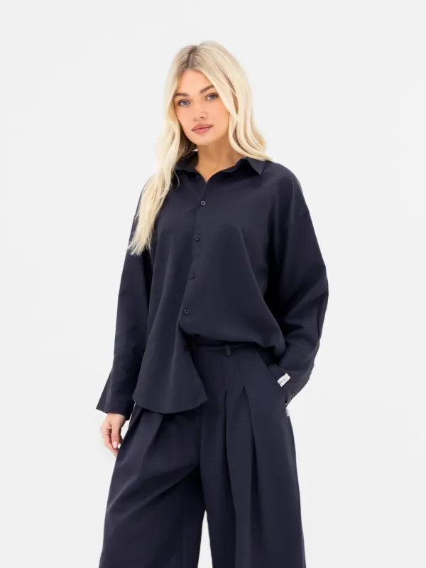 Sabrina Oversized Shirt - Soft Navy sold by Blakely