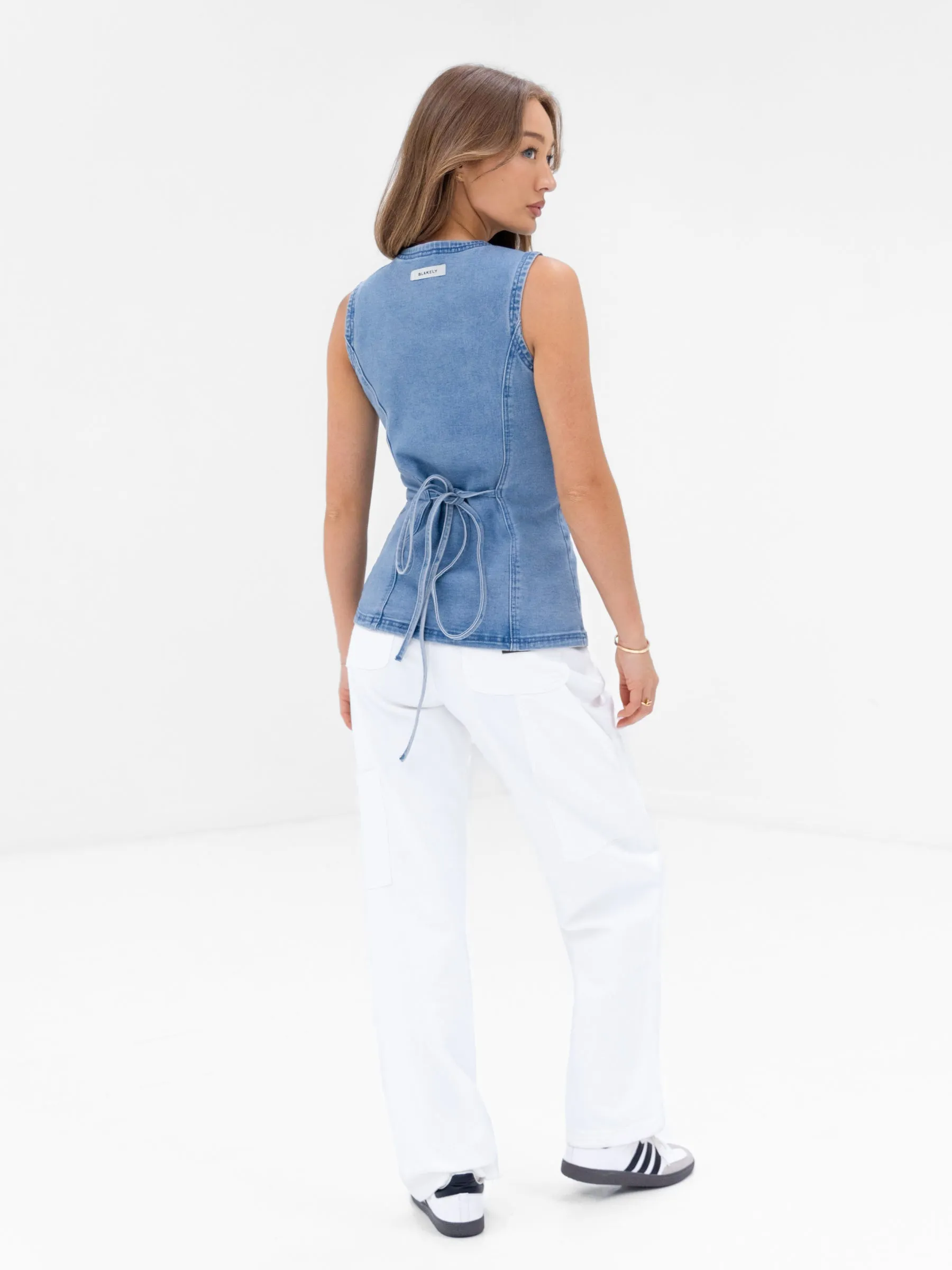 Blakely Denim Button Up Top - Light Blue sold by Blakely product image thumbnail 4