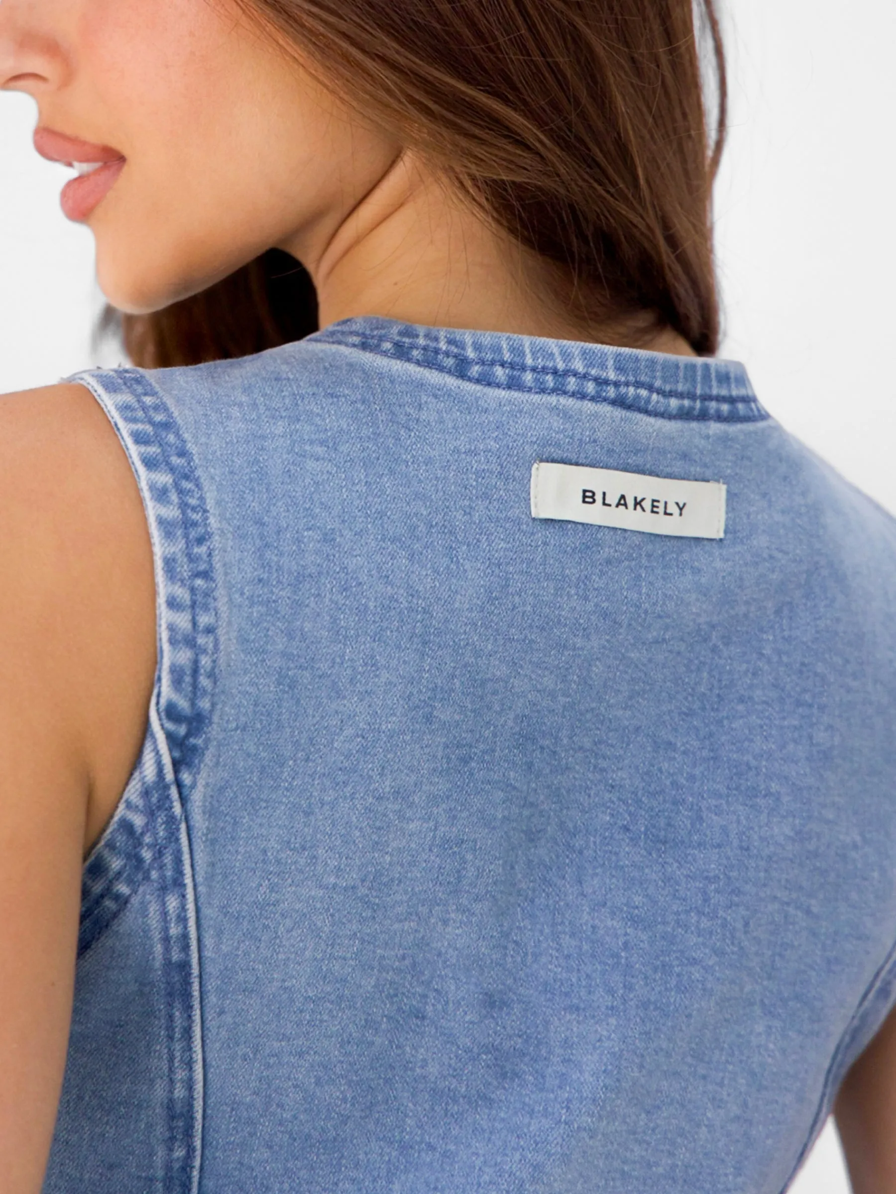 Blakely Denim Button Up Top - Light Blue sold by Blakely product image thumbnail 5
