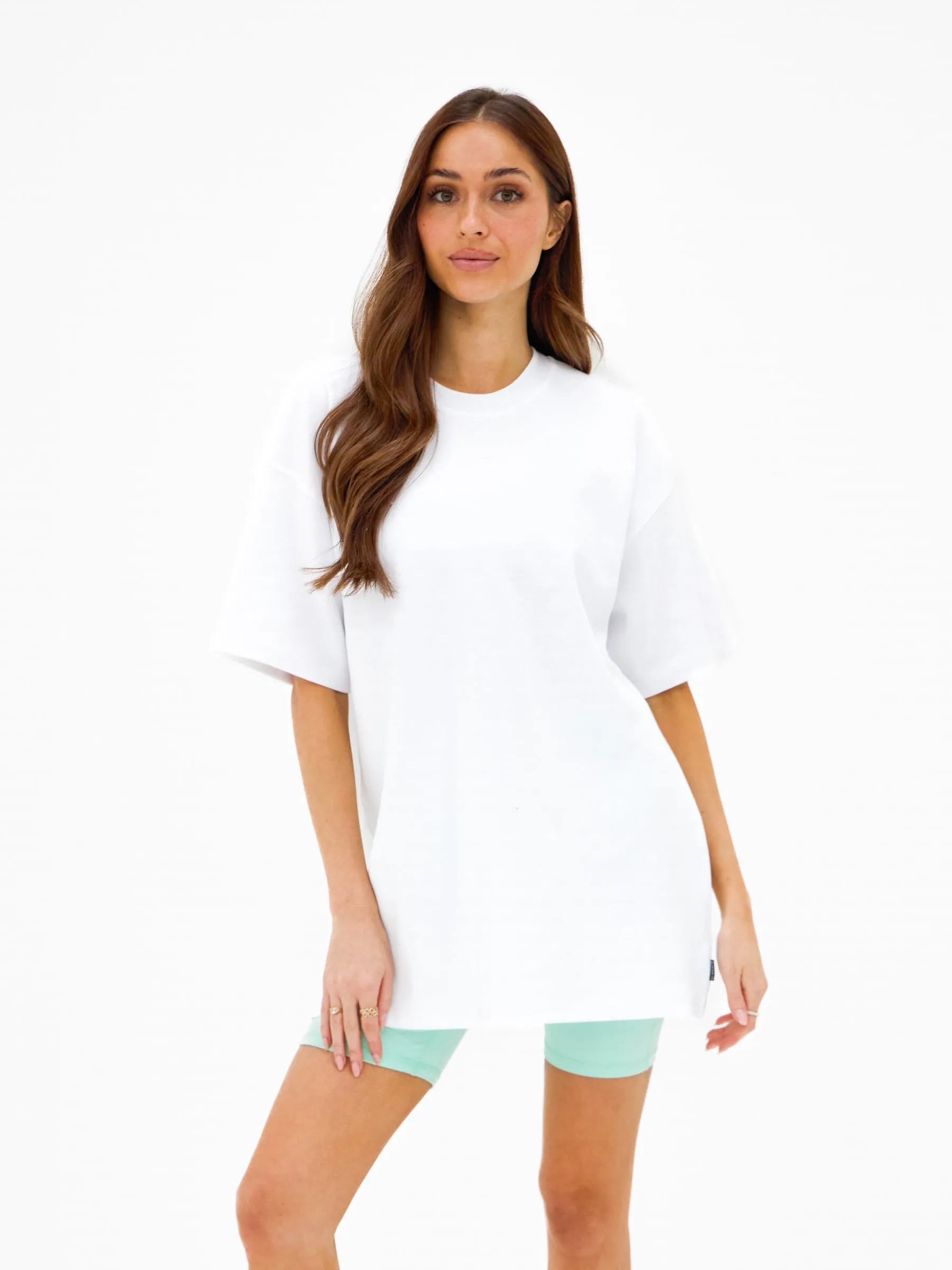 Isabel Oversized T-Shirt - White & Pastel Green sold by Blakely product image thumbnail 2