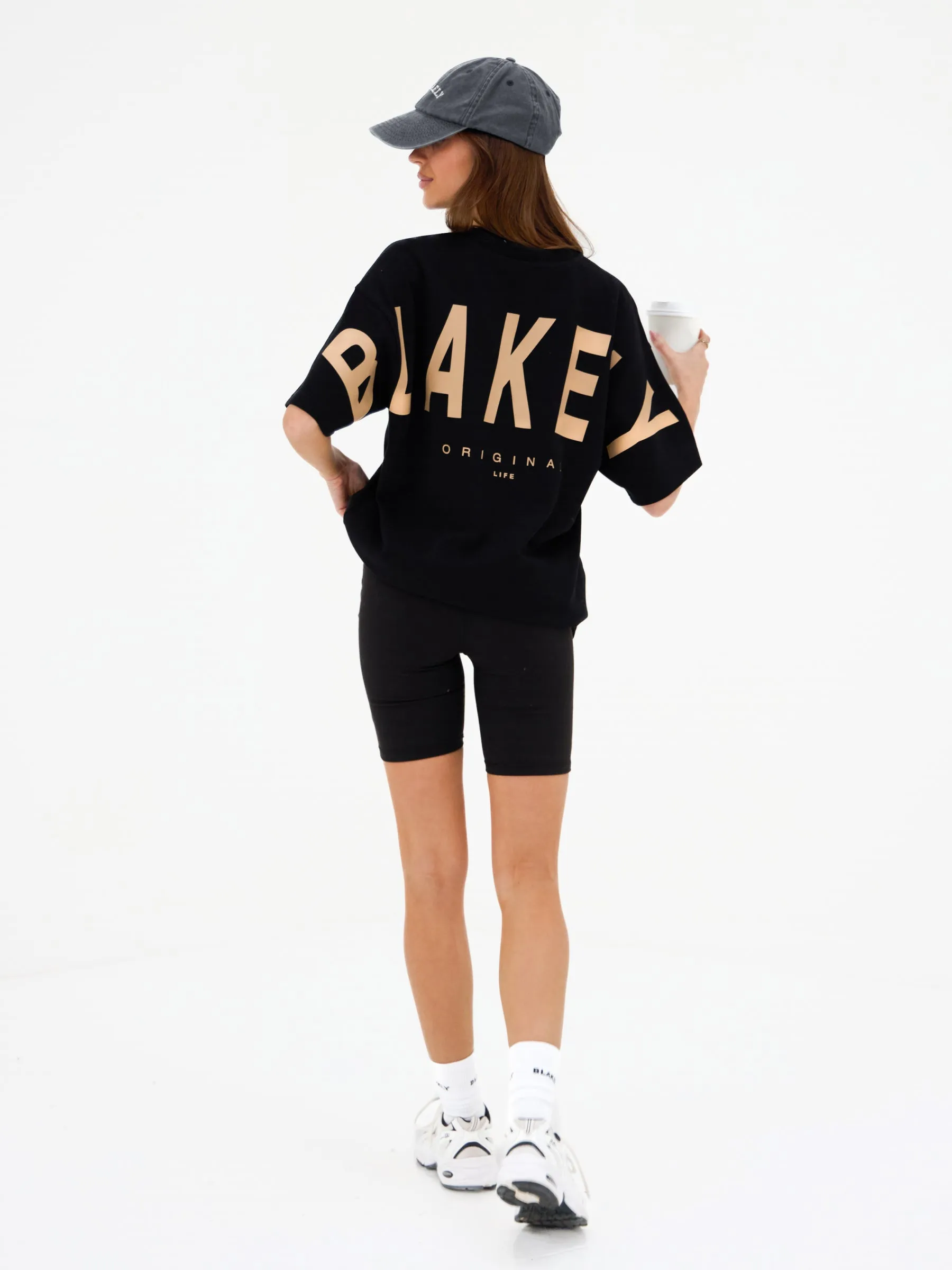 Isabel Oversized T-Shirt - Black & Light Tan sold by Blakely product image thumbnail 3