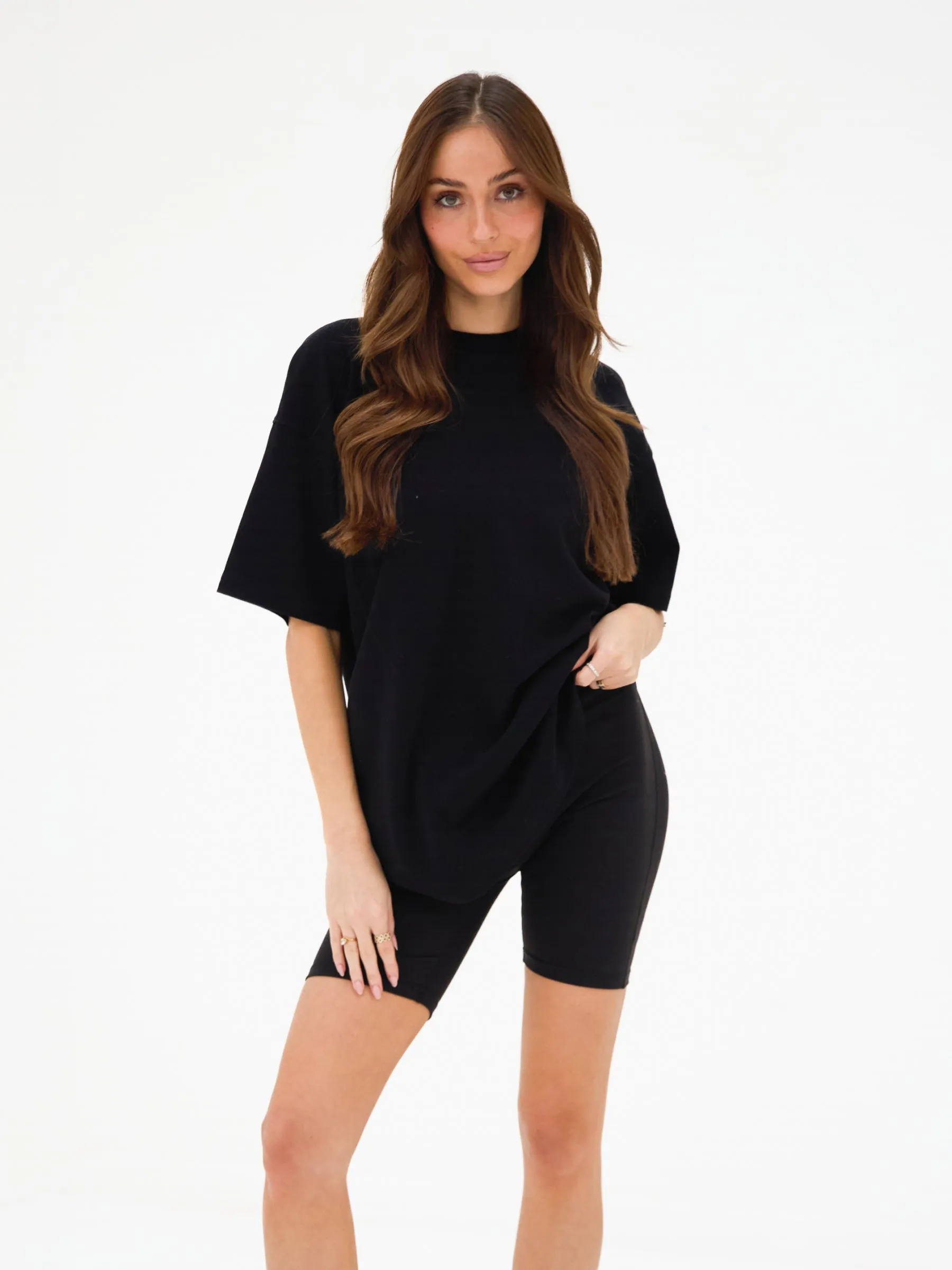 Isabel Oversized T-Shirt - Black & Light Tan sold by Blakely product image thumbnail 2