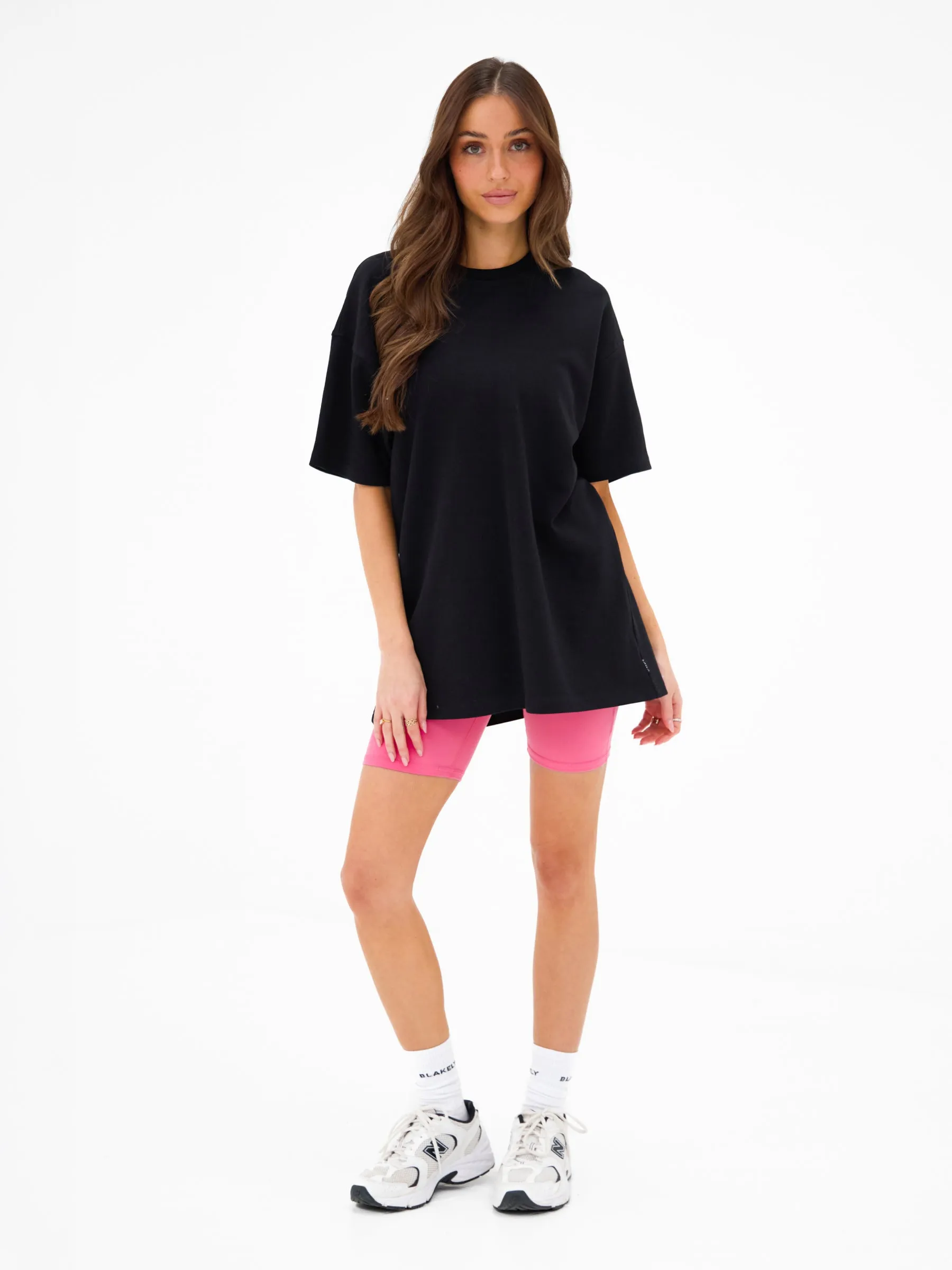 Isabel Oversized T-Shirt - Black & Bold Pink sold by Blakely product image thumbnail 3