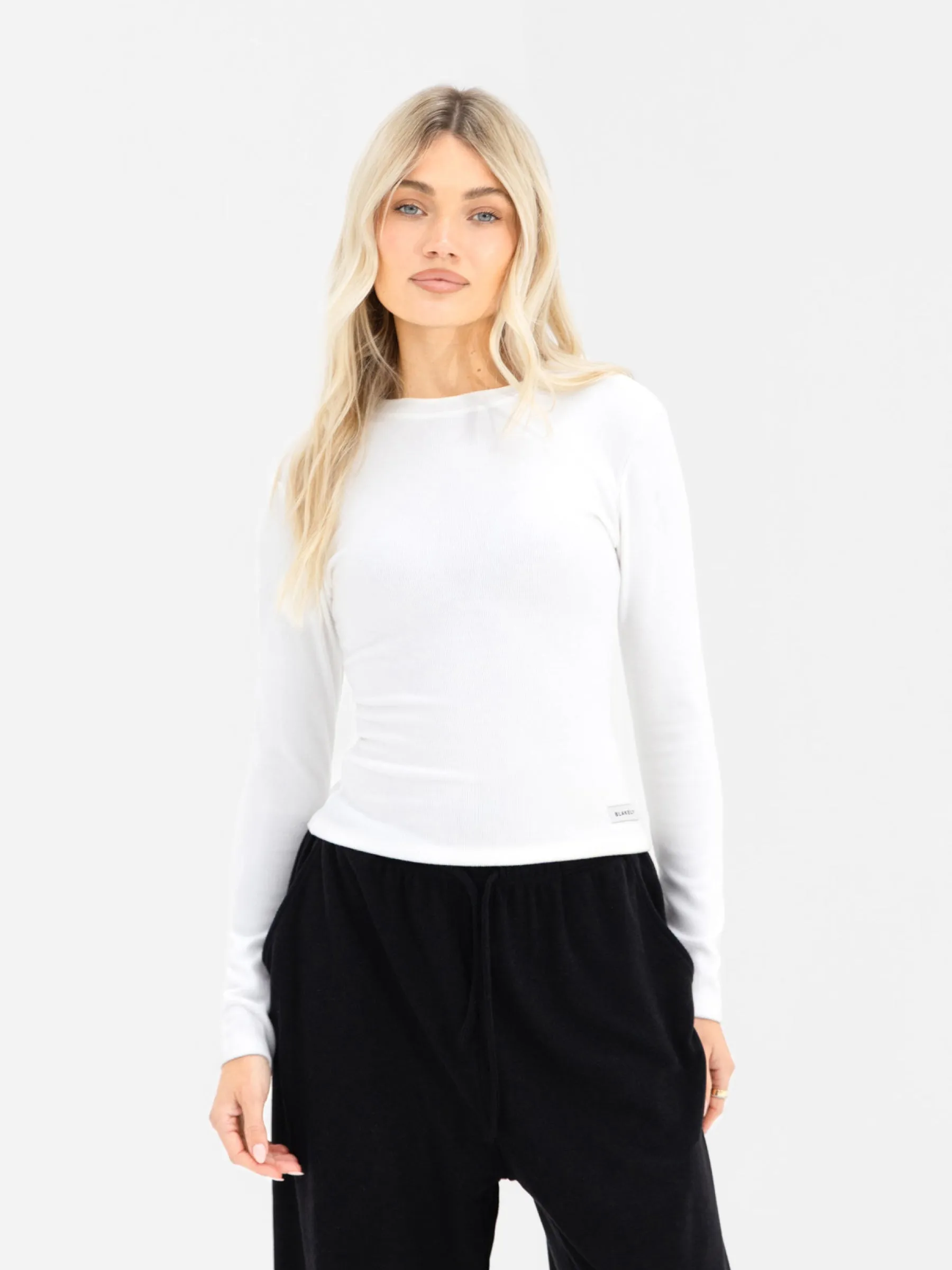 Ebony Long Sleeve Top - Warm White sold by Blakely