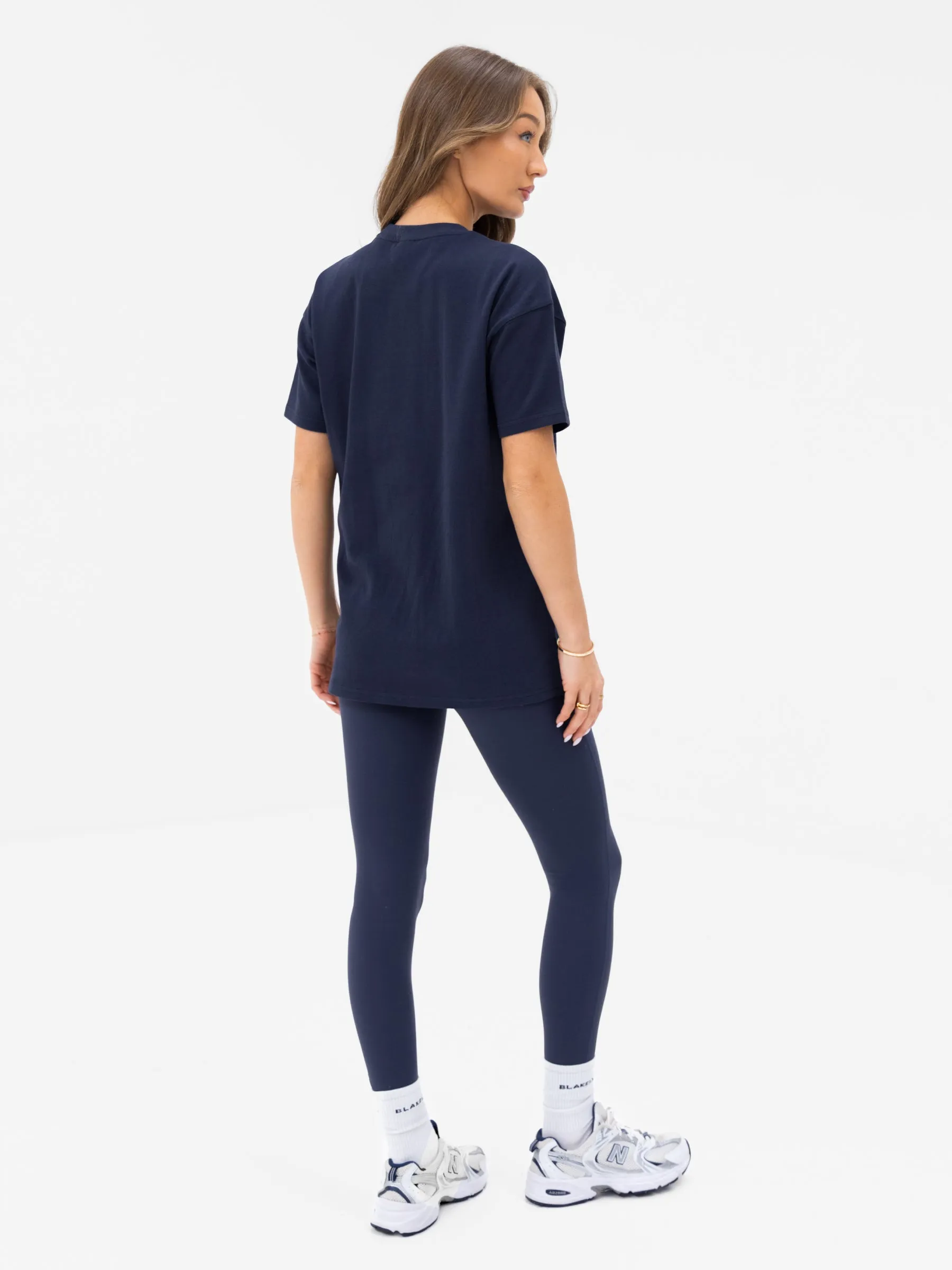 Outline Varsity Oversized T-Shirt - True Navy sold by Blakely product image thumbnail 4