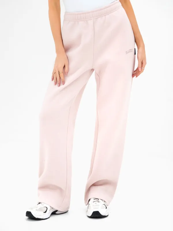 Outline Heritage Wide Leg Sweatpants - Ballet Pink made by Blakely