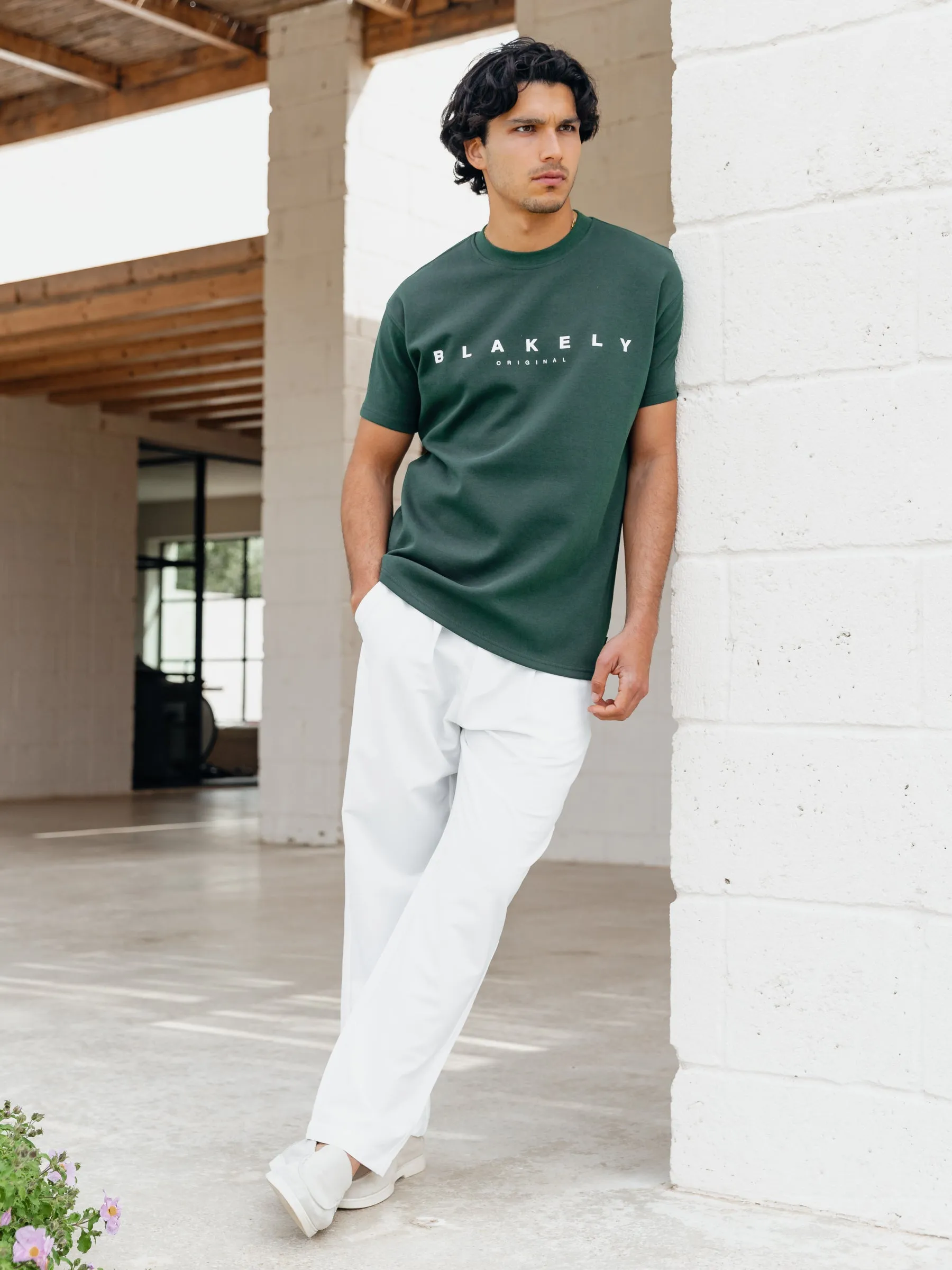 Genoa Relaxed T-Shirt - Dark Green sold by Blakely product image thumbnail 3