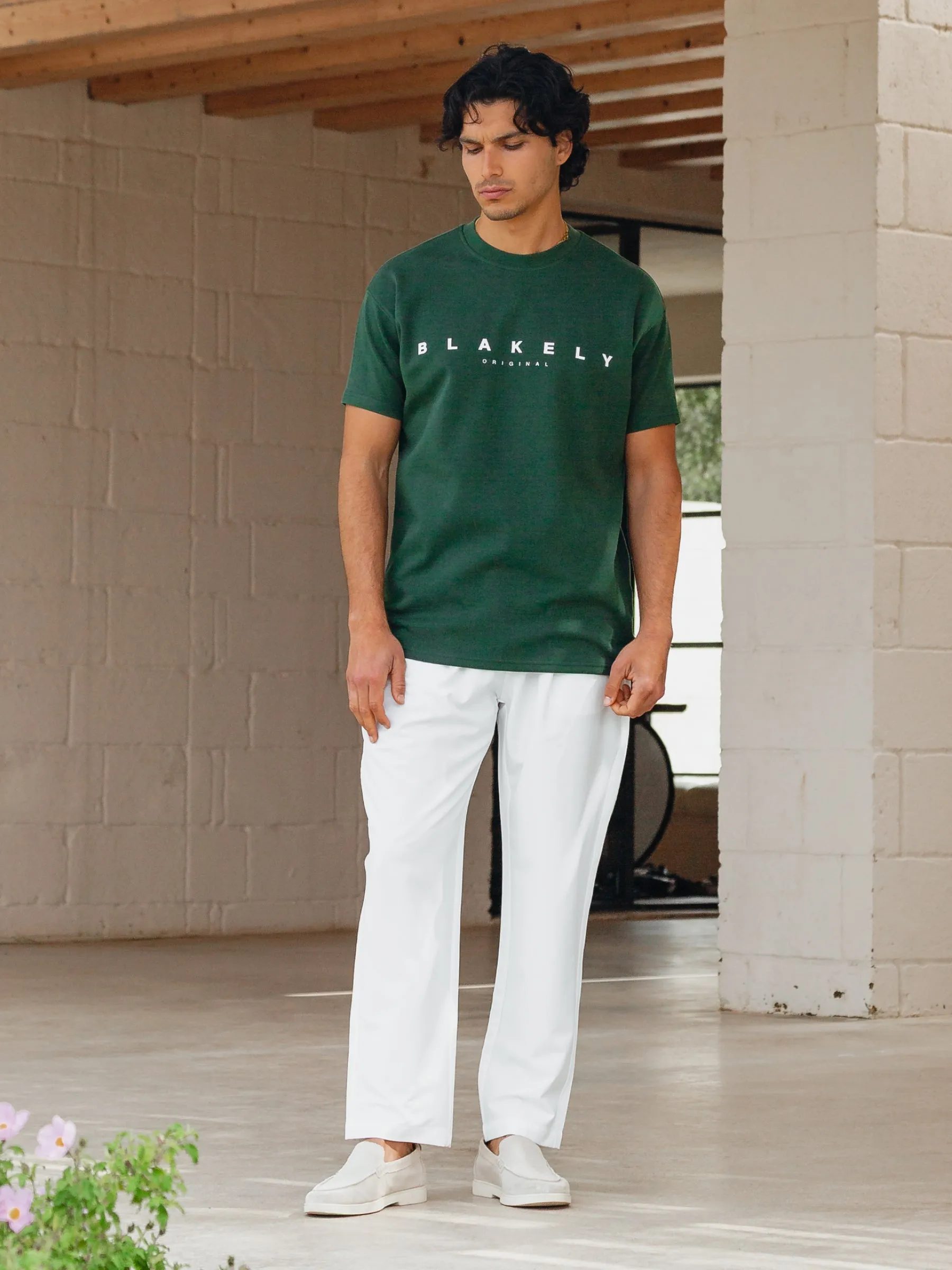 Genoa Relaxed T-Shirt - Dark Green sold by Blakely product image thumbnail 4