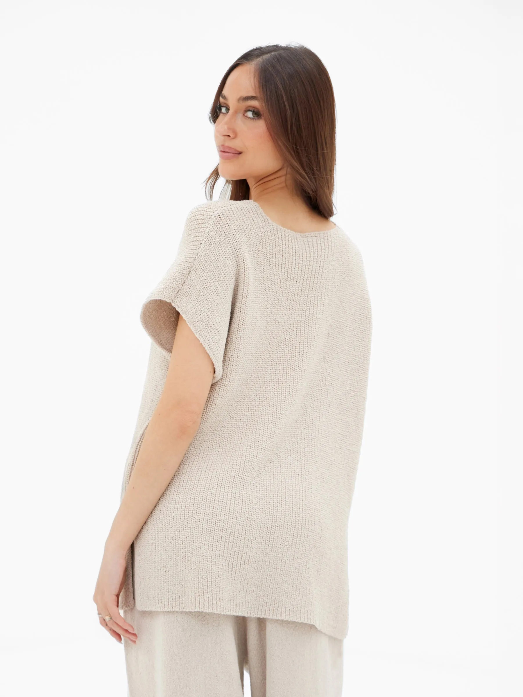 Mae Oversized Crochet Tank Top - Taupe sold by Blakely product image thumbnail 4
