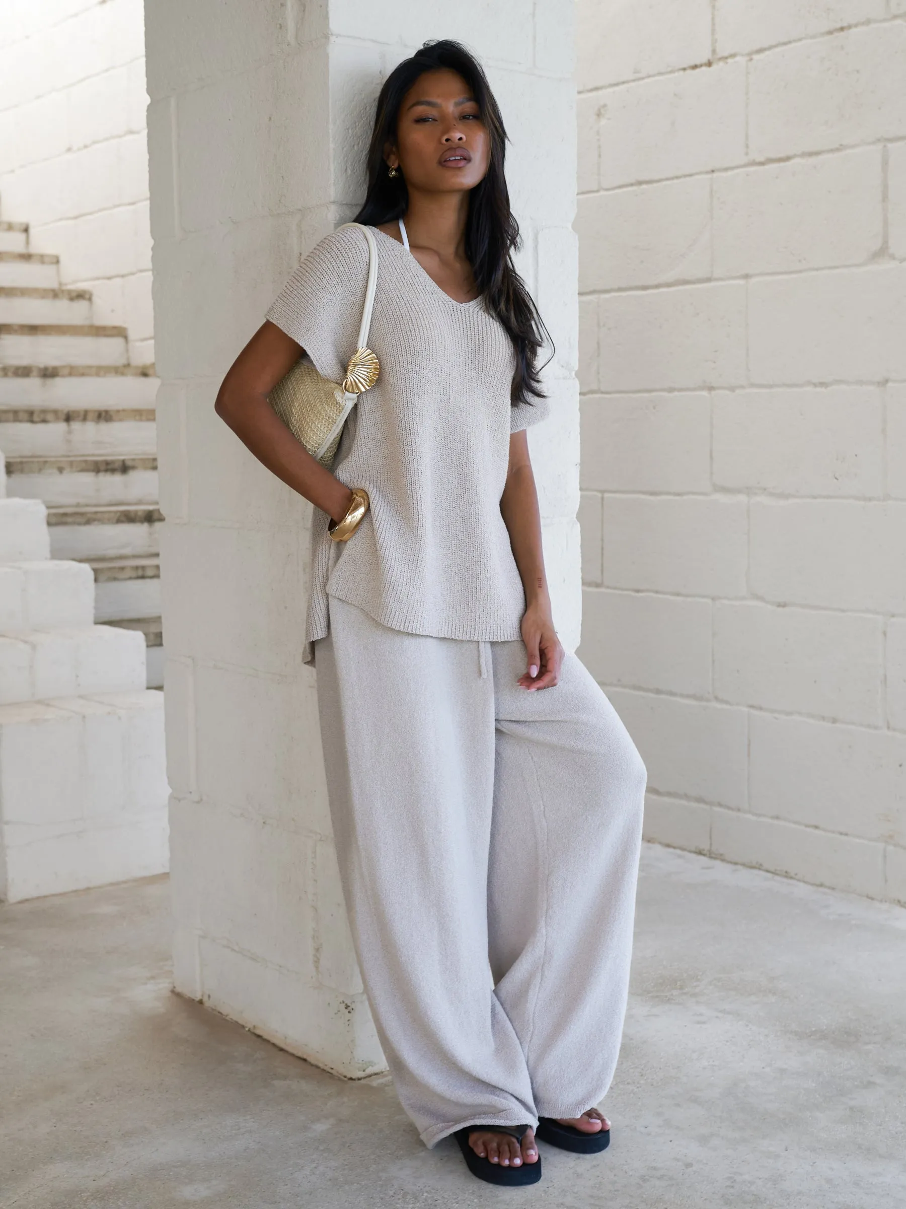 Mae Oversized Crochet Tank Top - Taupe sold by Blakely product image thumbnail 3