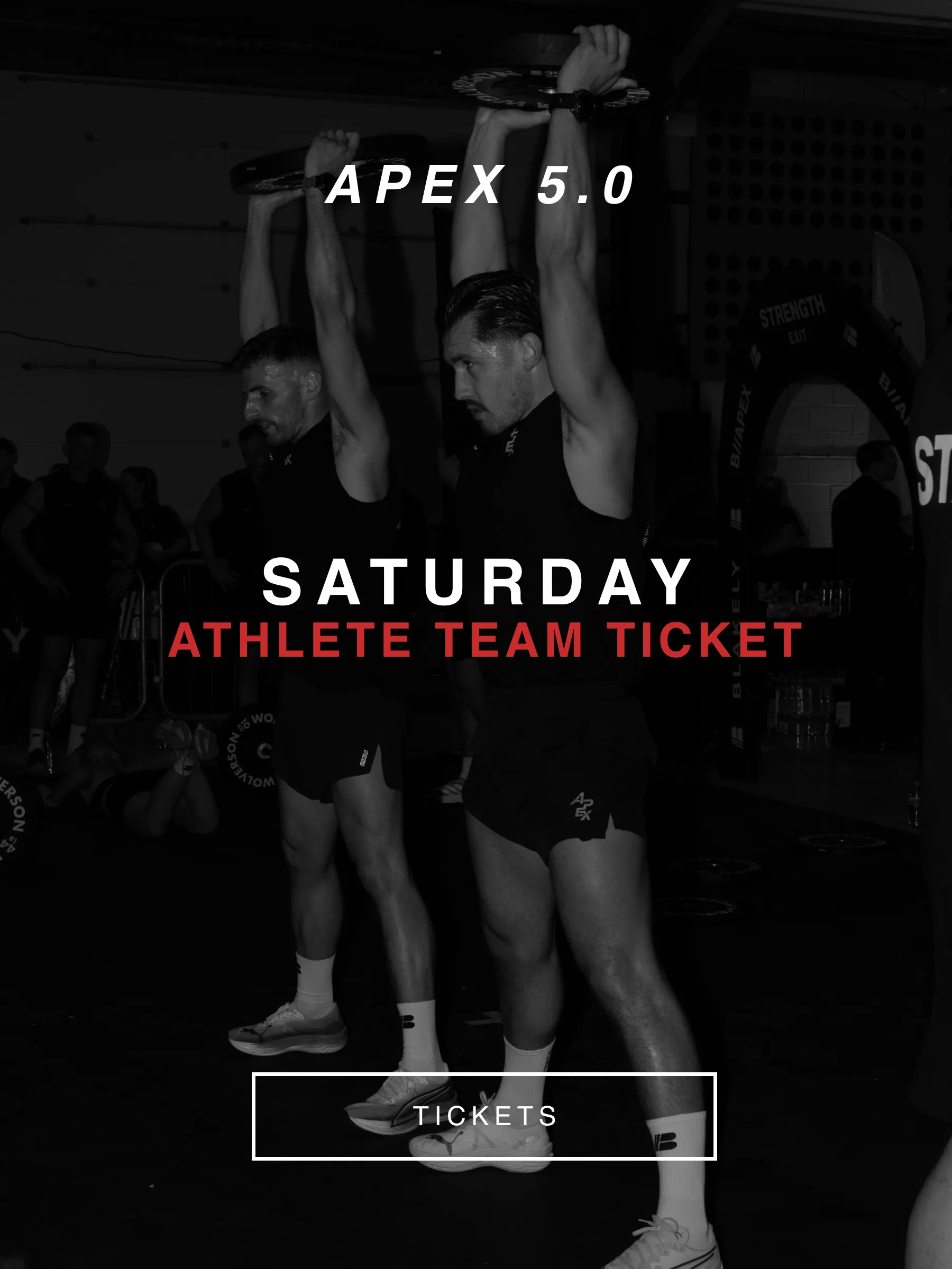 APEX 5.0 Athlete Tickets - Saturday sold by Blakely