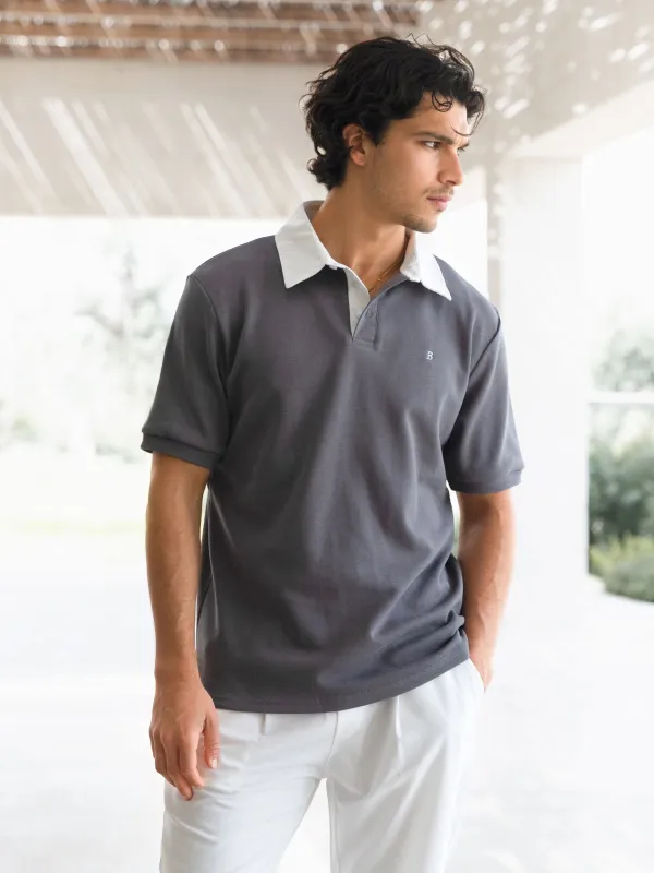 Ander Relaxed Polo Shirt - Grey made by Blakely